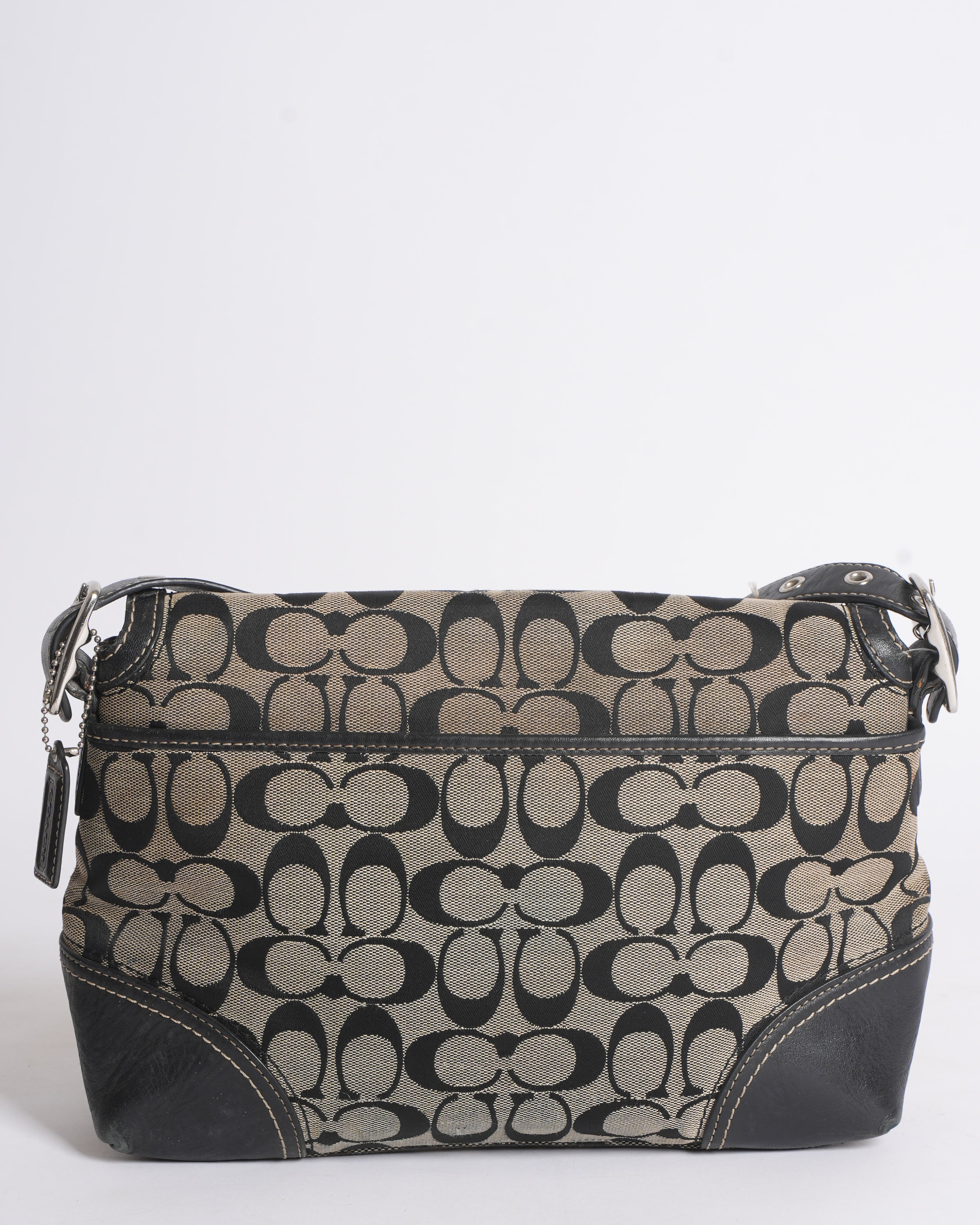 Coach Monogram Canvas Bag in Black