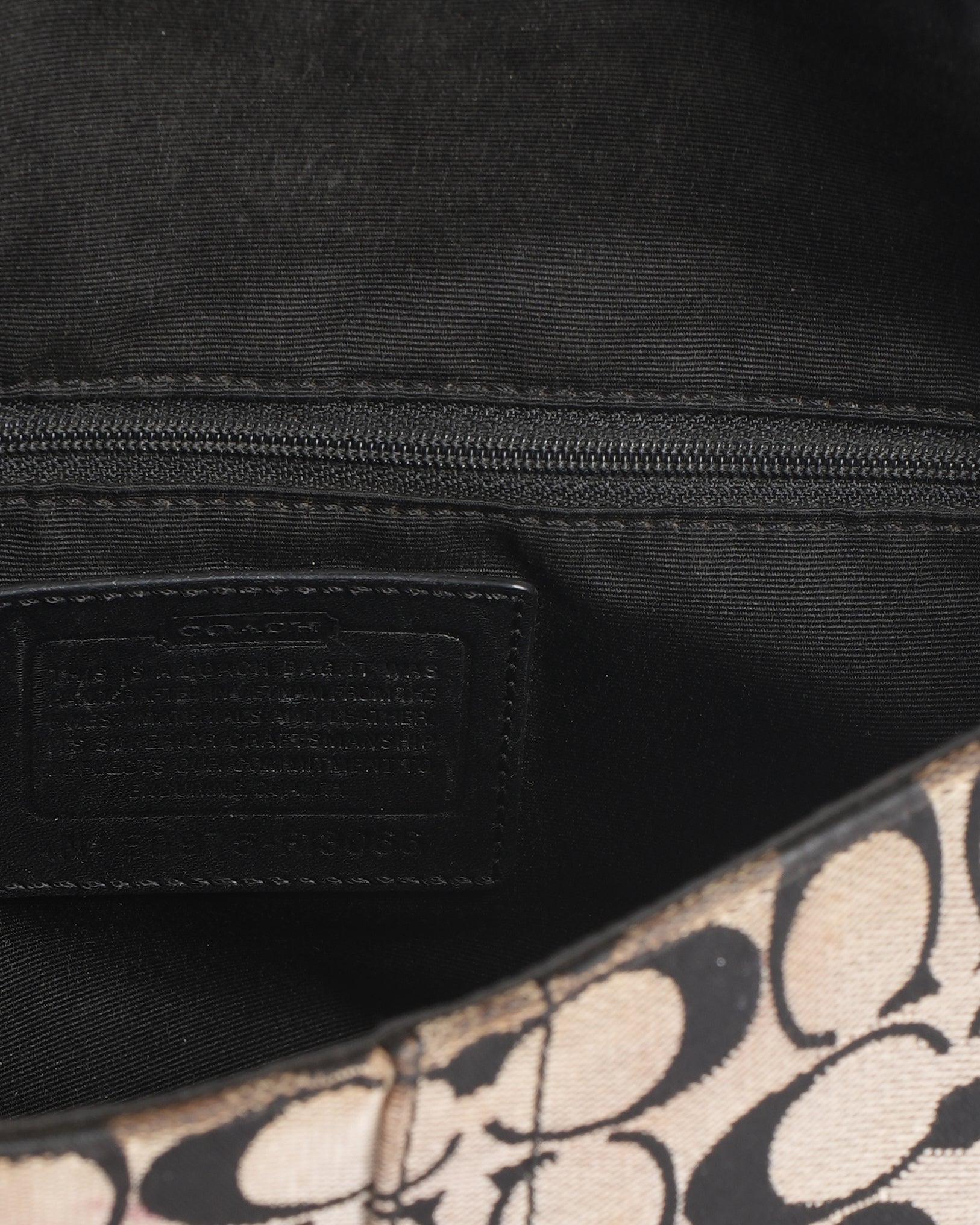 Coach Monogram Canvas Bag in Black