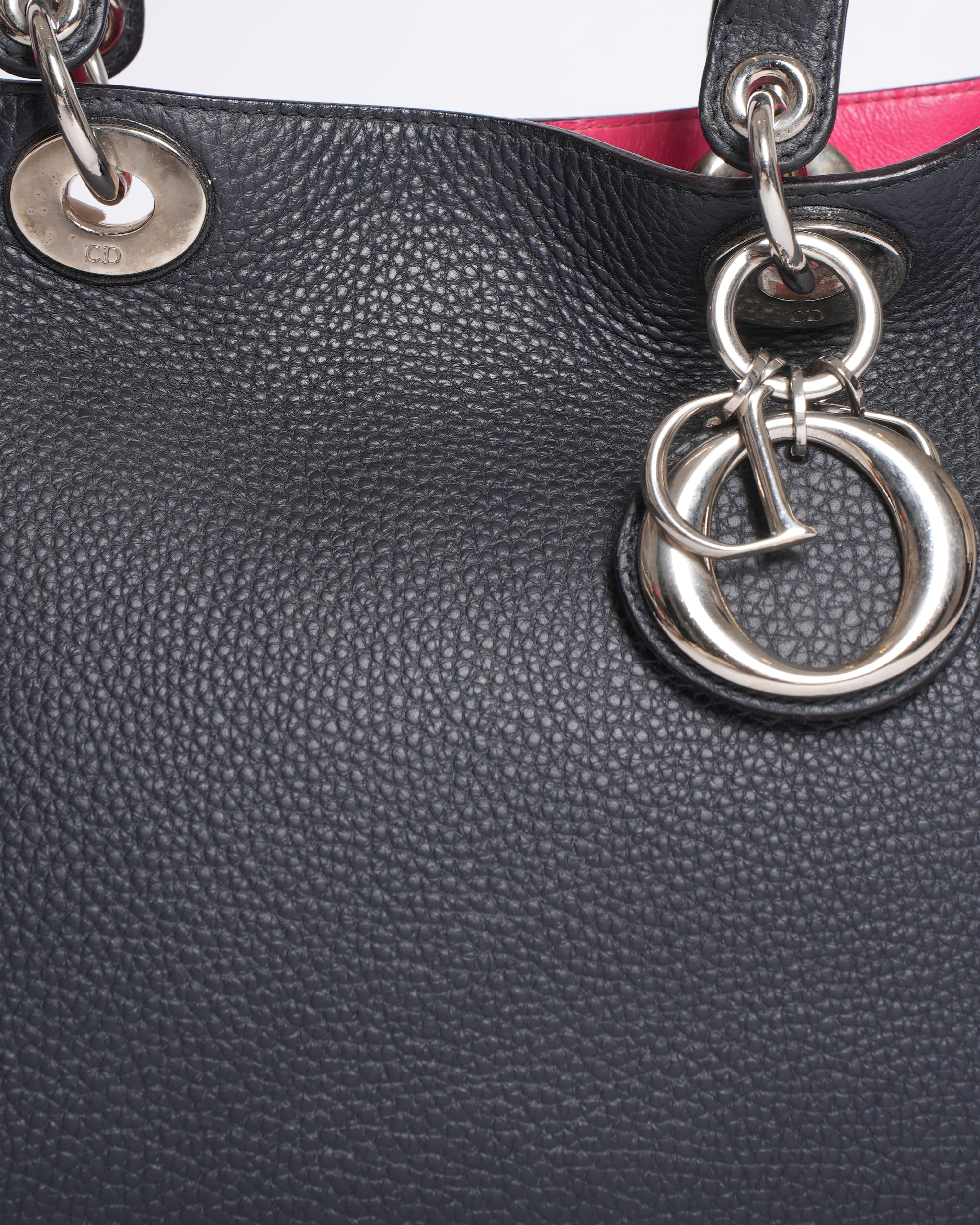 Christian Dior Small Leather Diorissimo Shopper Tote