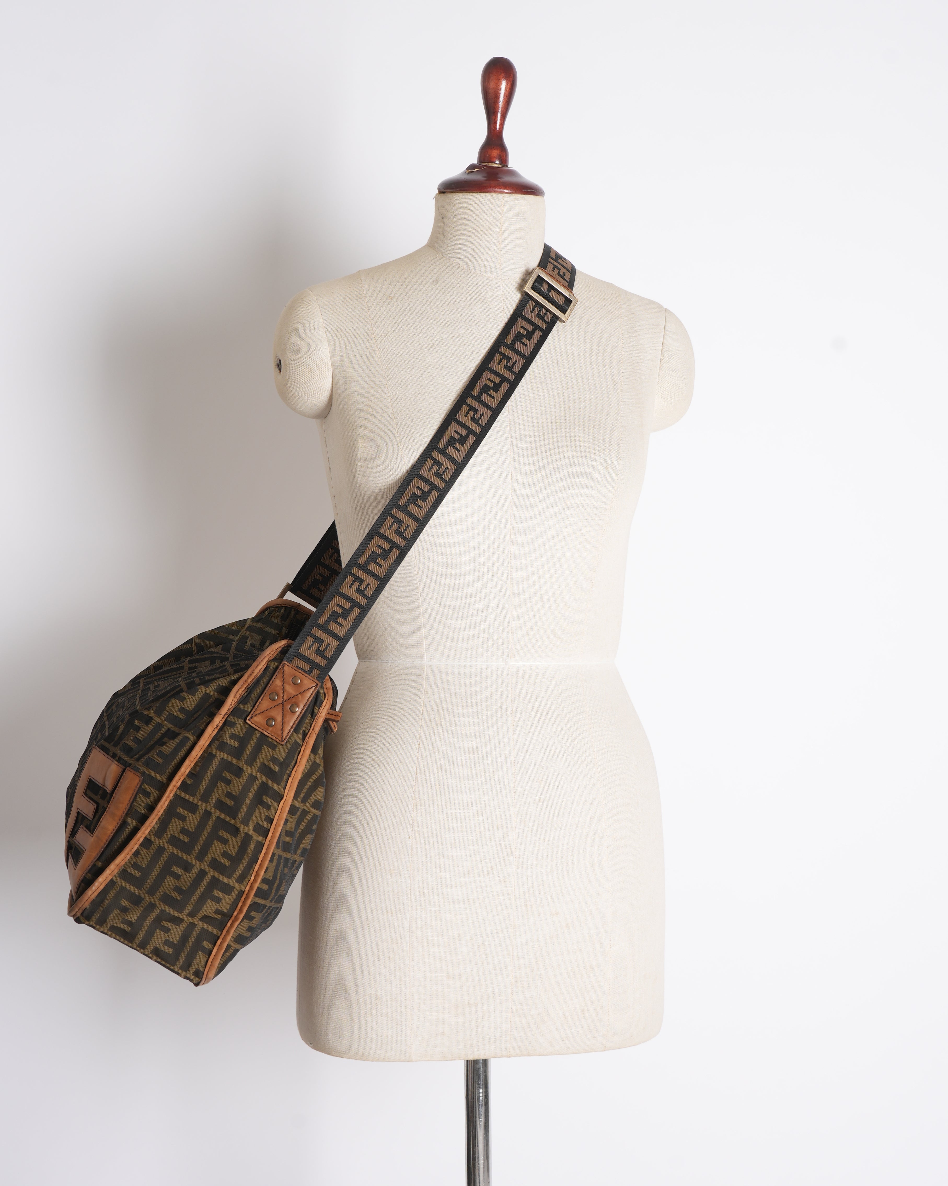 Fendi Canvas Monogram Shoulder Bag