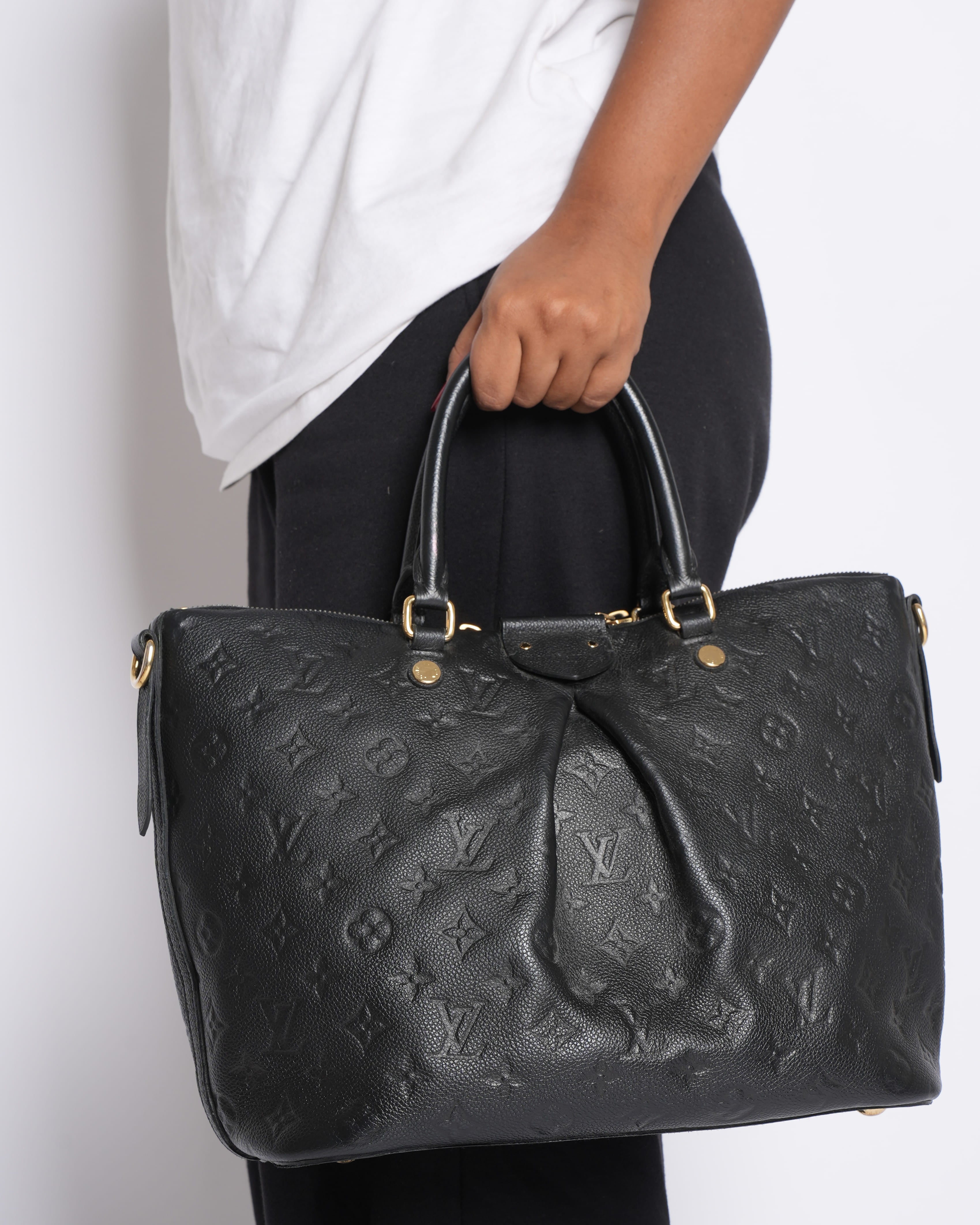 Louis Vuitton Black Empreinte Leather Mazarine Bag
