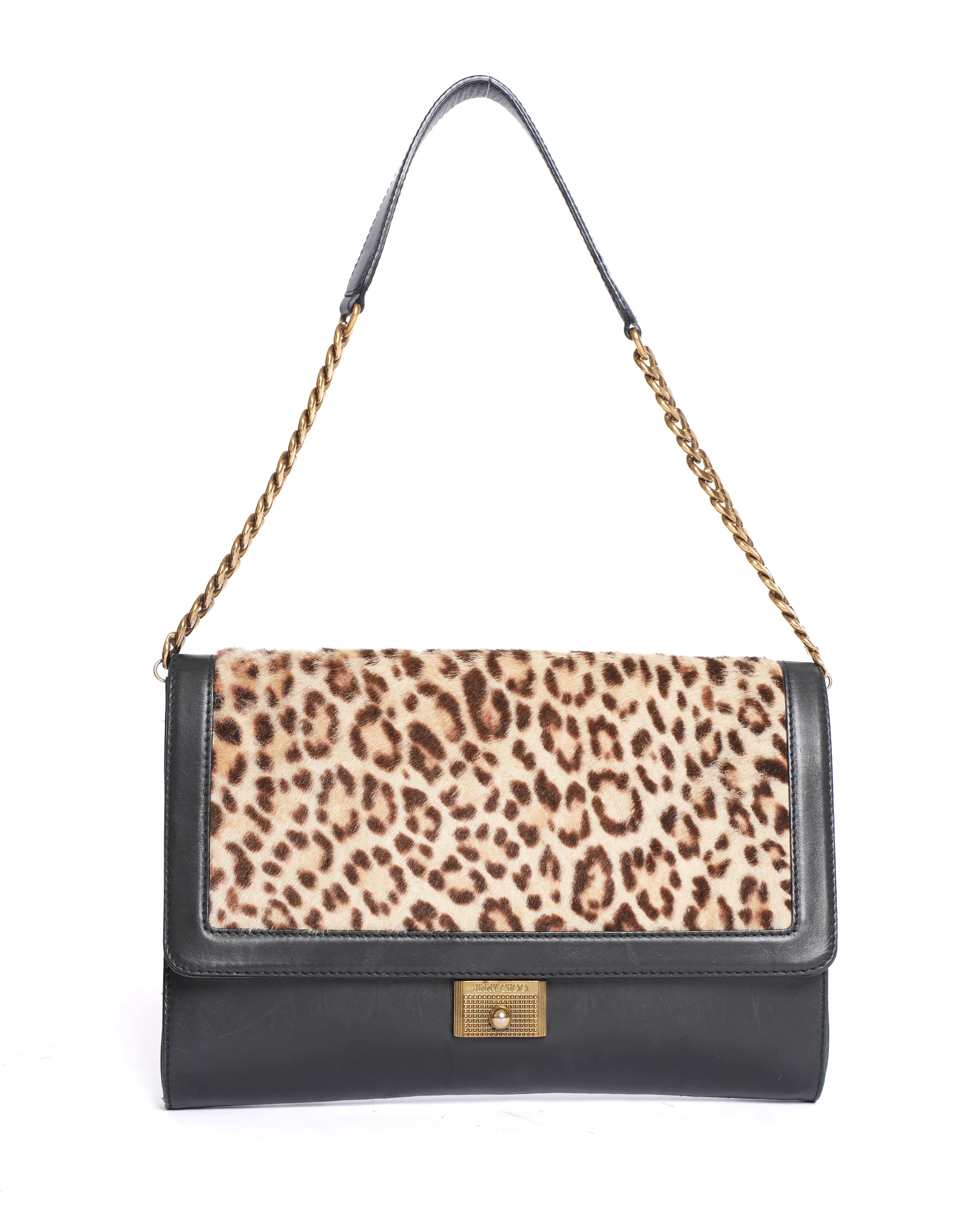 Jimmy Choo Leopard Print Shoulder Bag