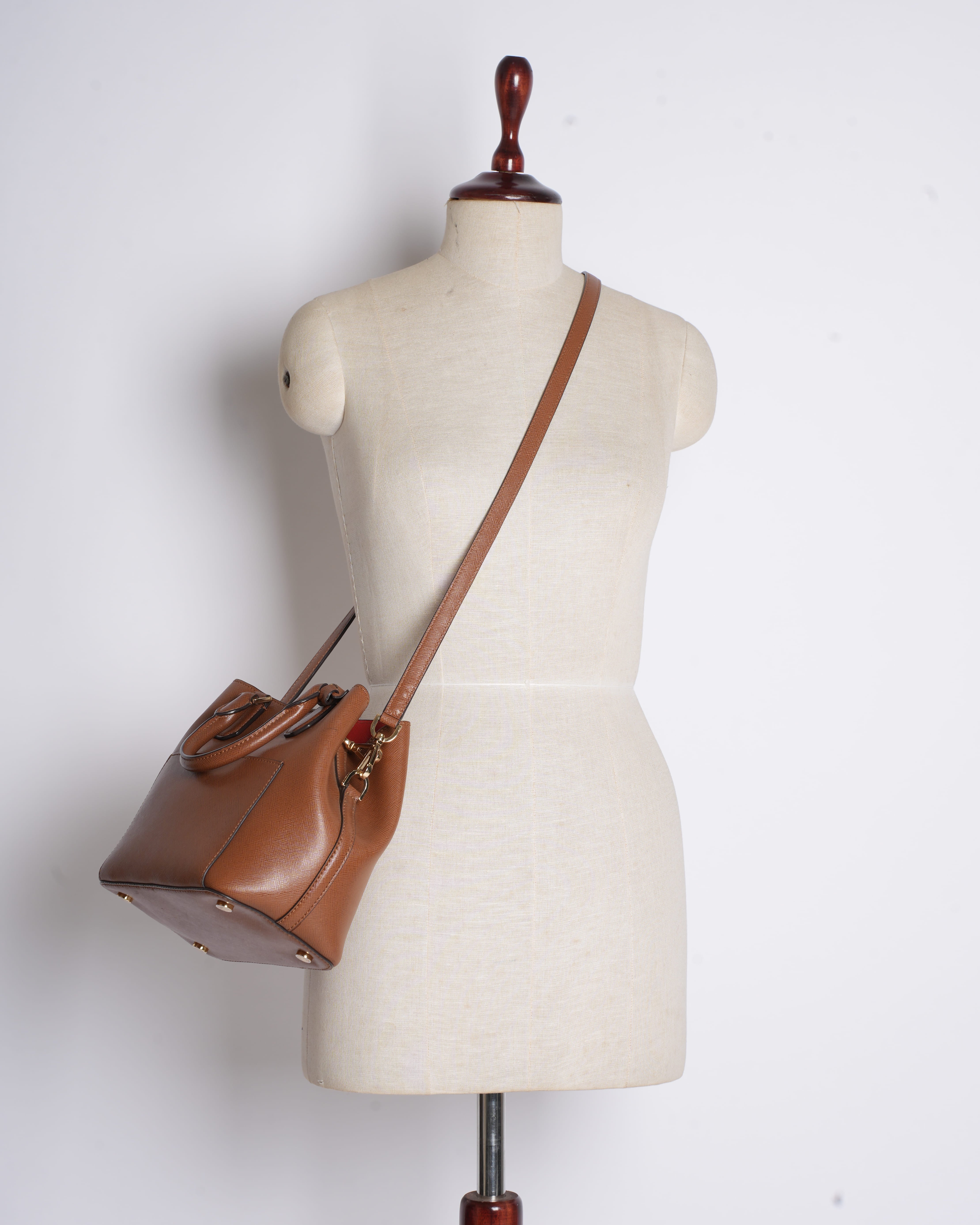 Michael Kors Brown Top-Handle Leather Bag