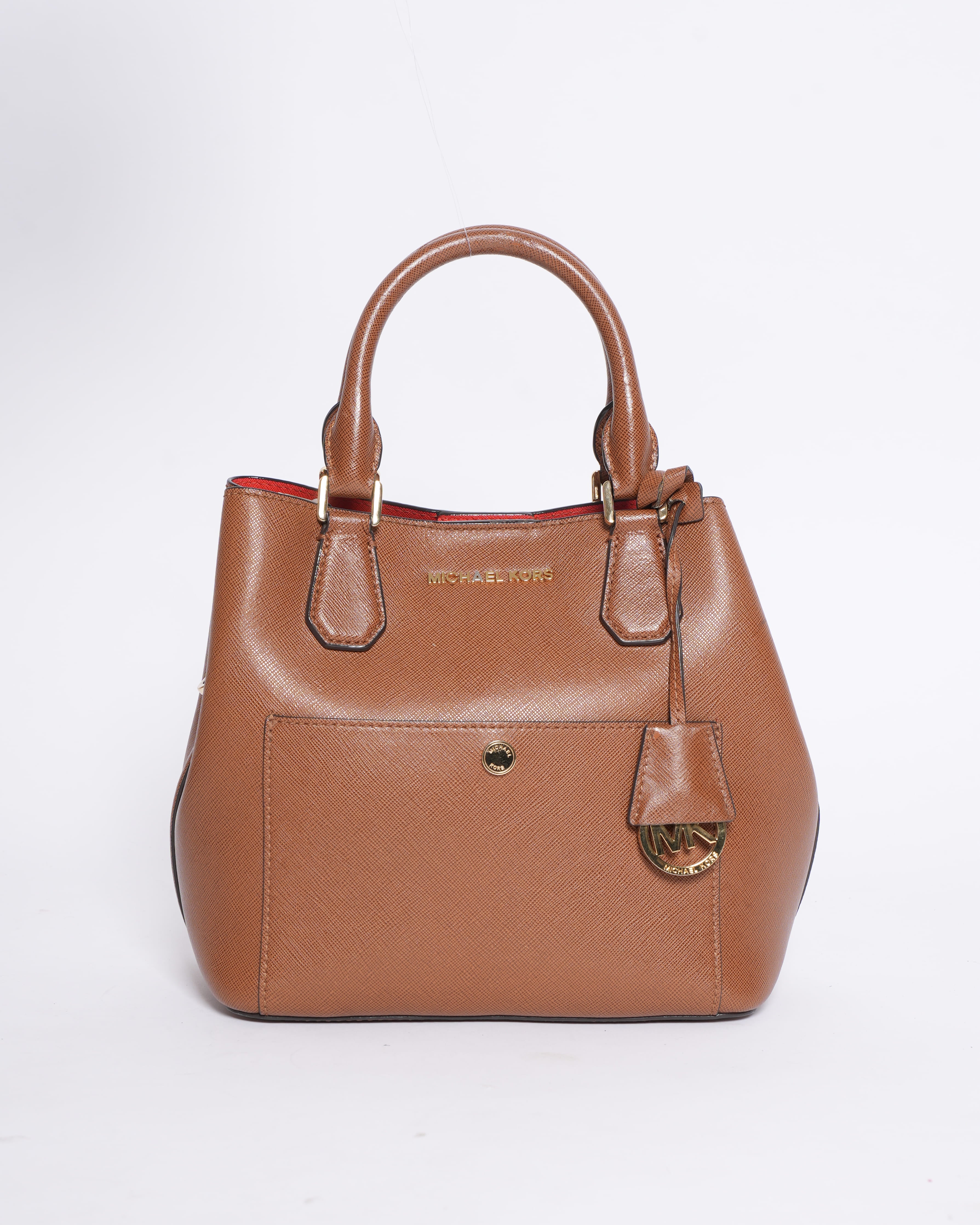 Michael Kors Brown Top-Handle Leather Bag