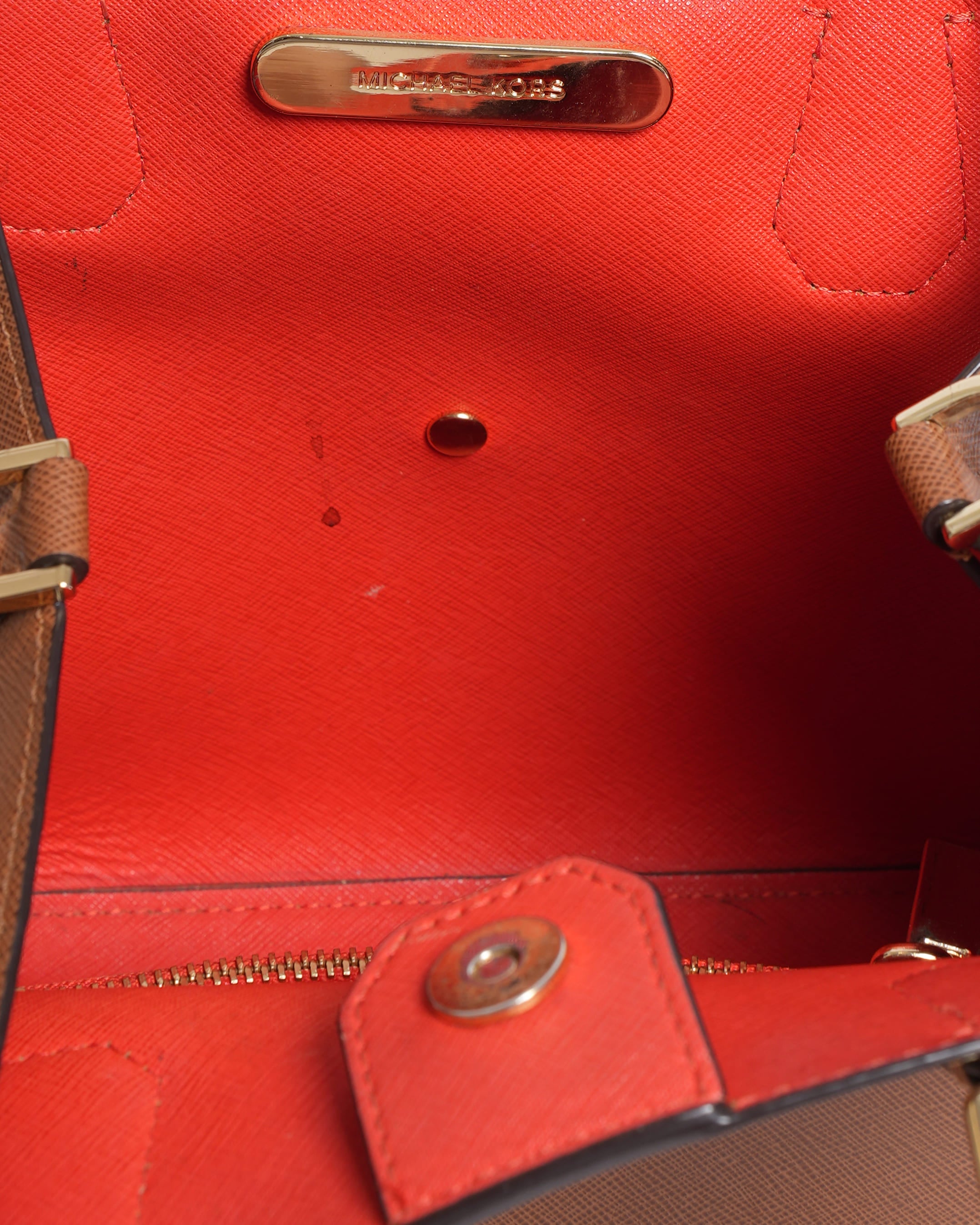 Michael Kors Brown Top-Handle Leather Bag