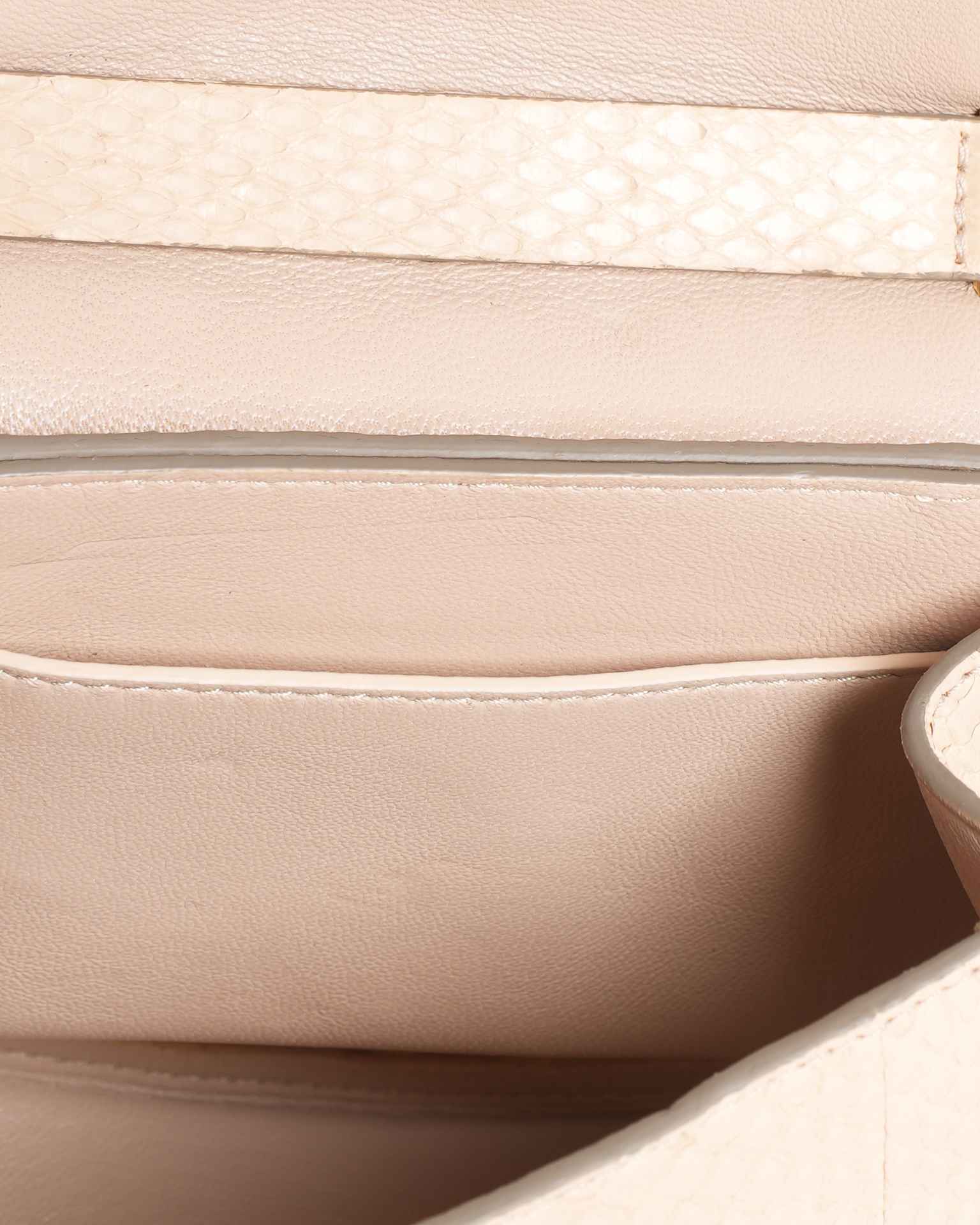 Chloe Beige Python Small Drew Shoulder Bag