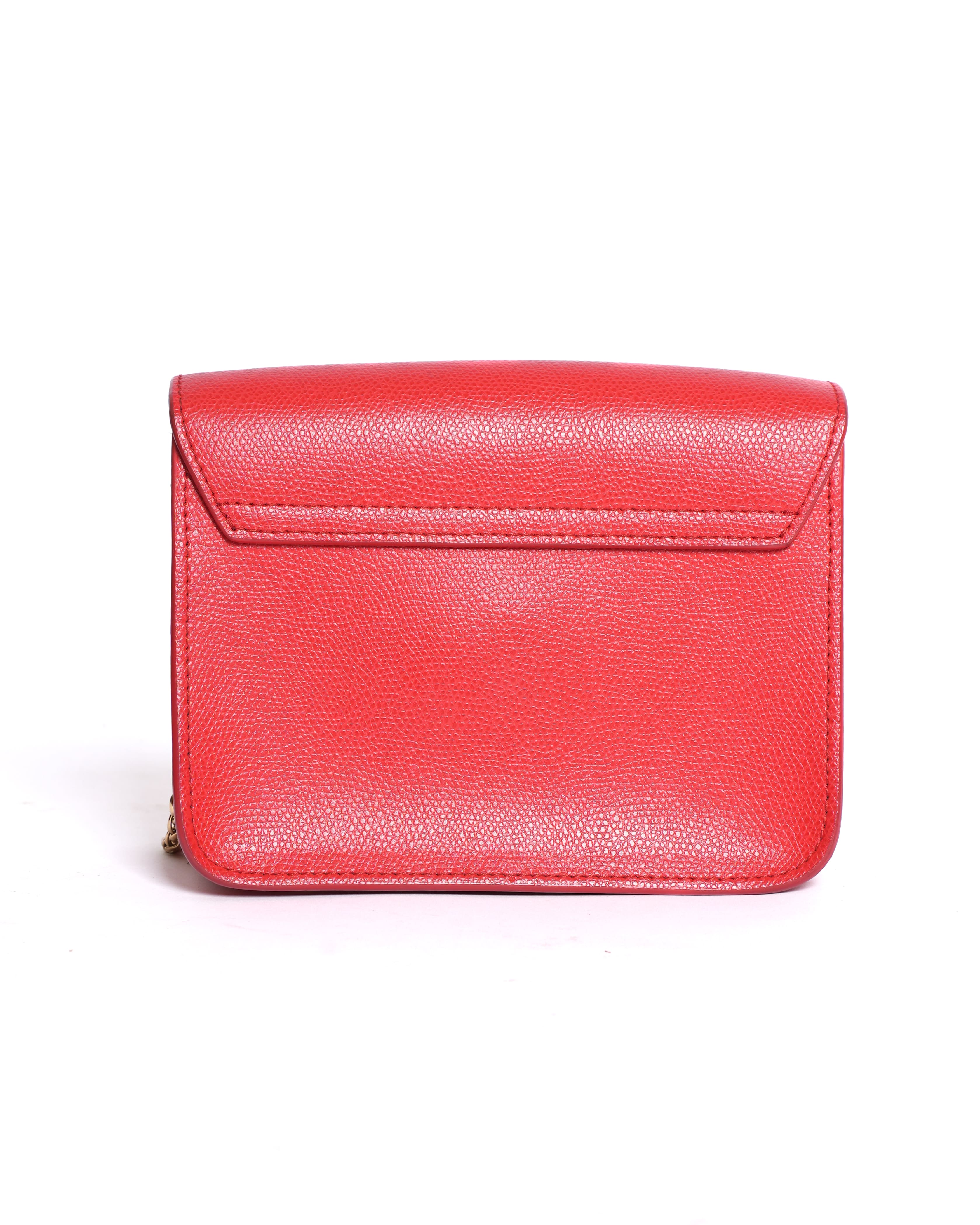 Furla Red Envelope Flap Crossbody Bag