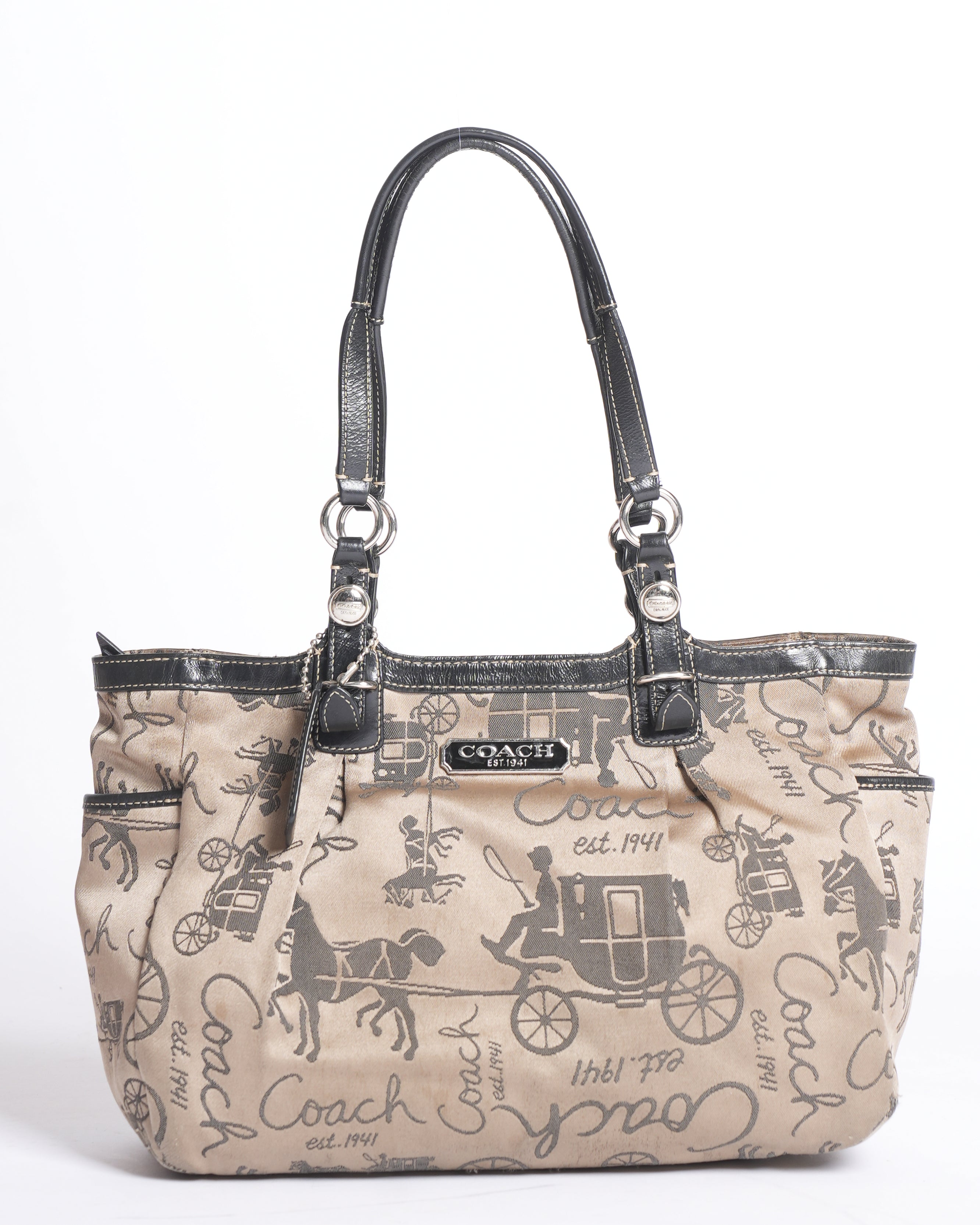 Coach signature horse carriage shoulder bag