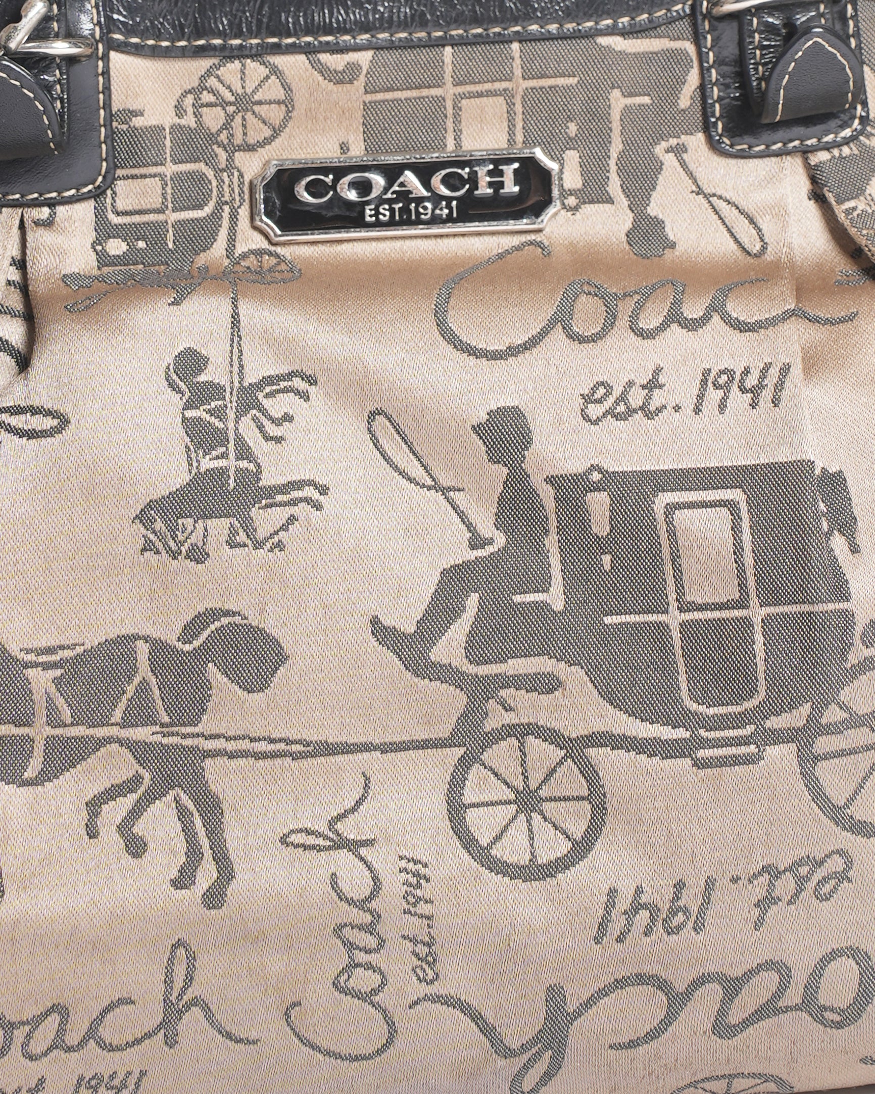 Coach signature horse carriage shoulder bag