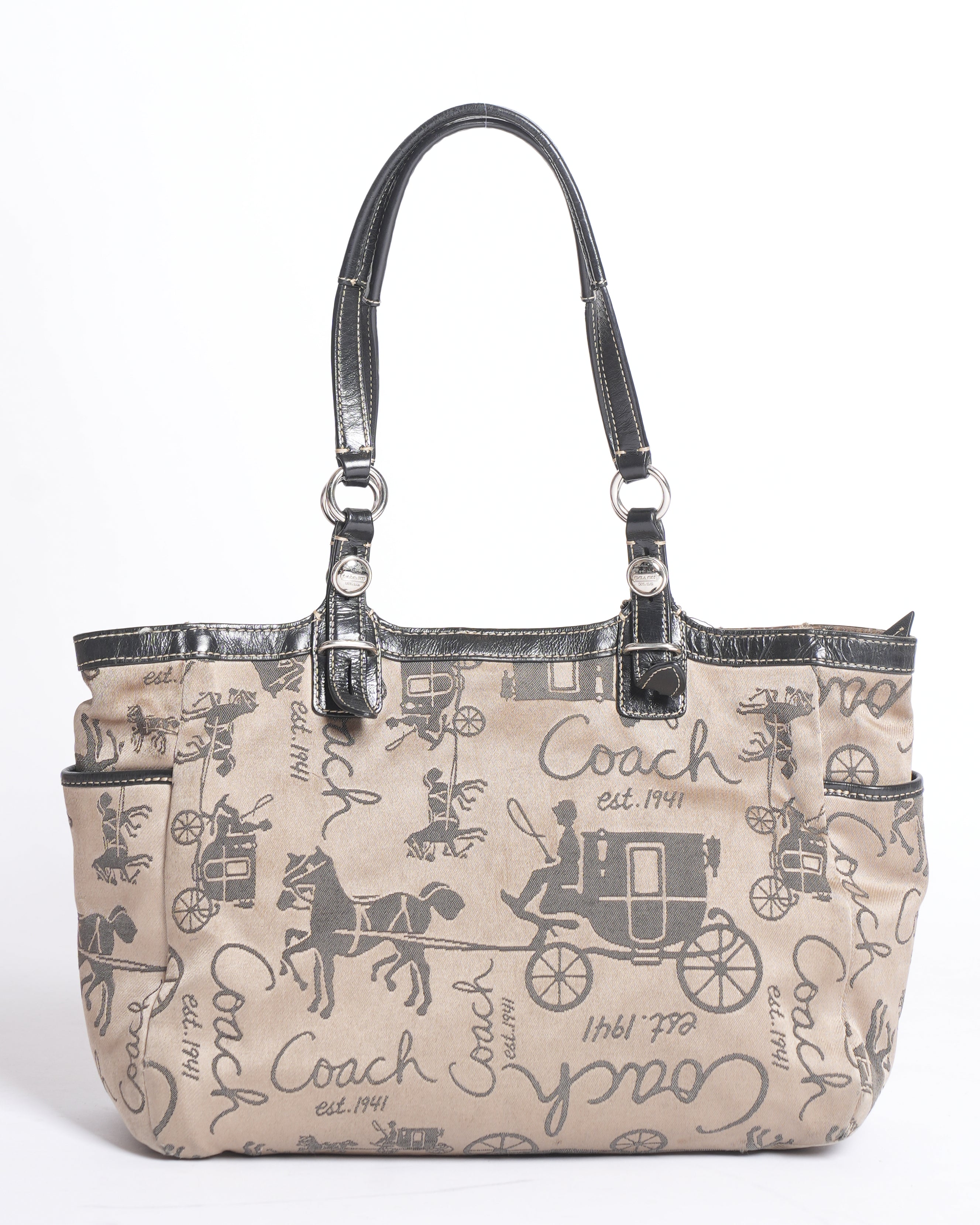 Coach signature horse carriage shoulder bag