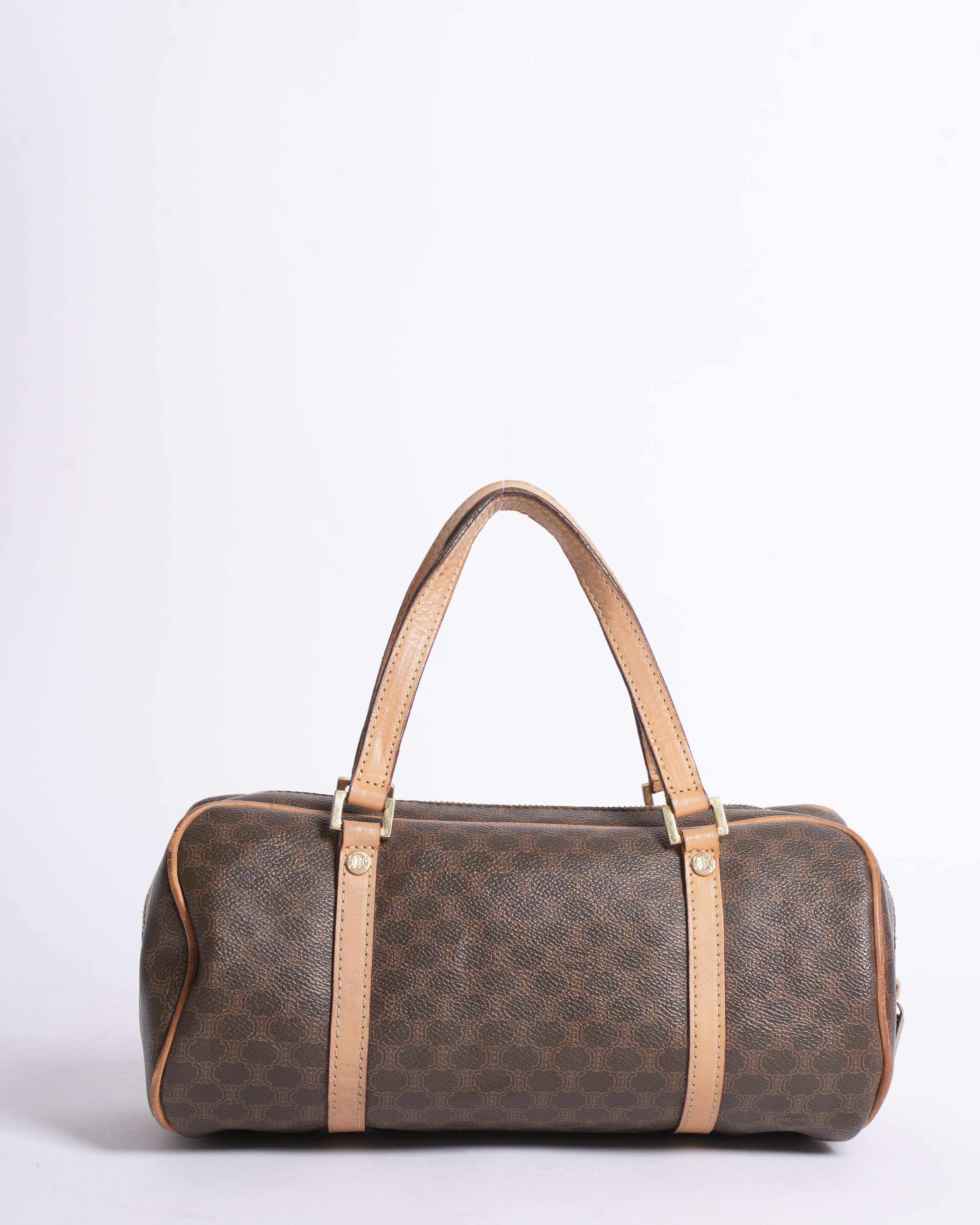 Celine Brown Macadam Mini Handbag