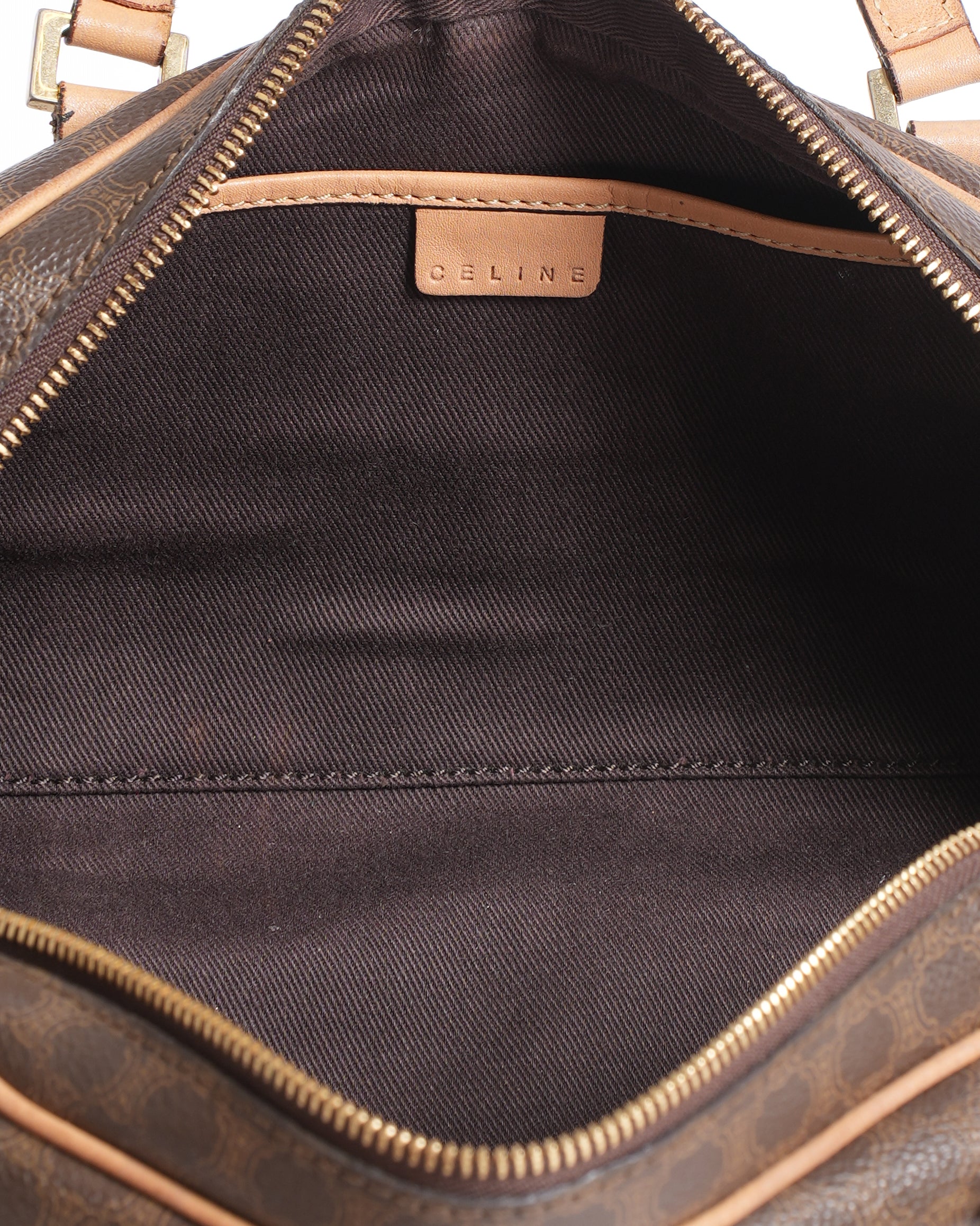 Celine Brown Macadam Mini Handbag