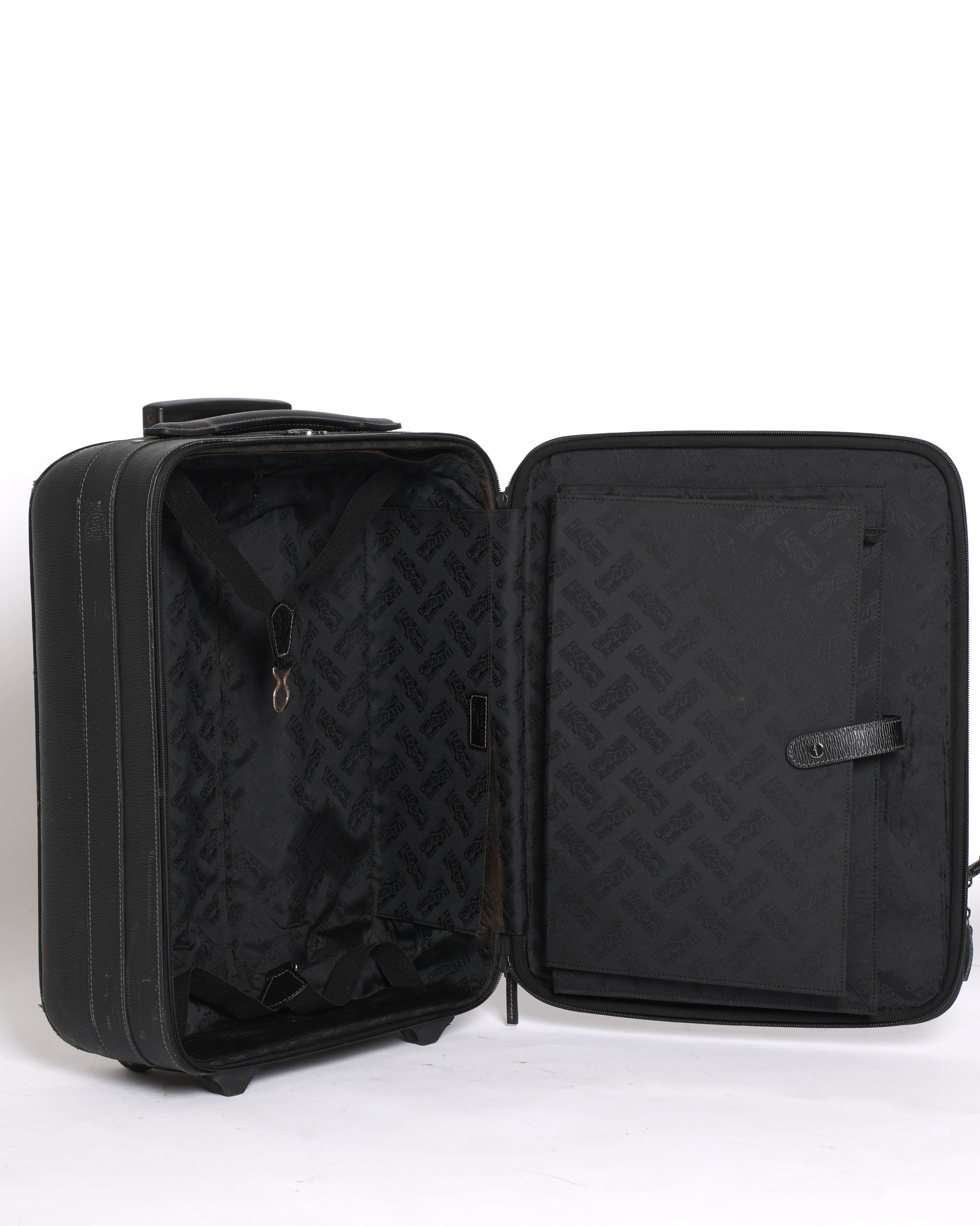 Salvatore Ferragamo Black Trolley Bag