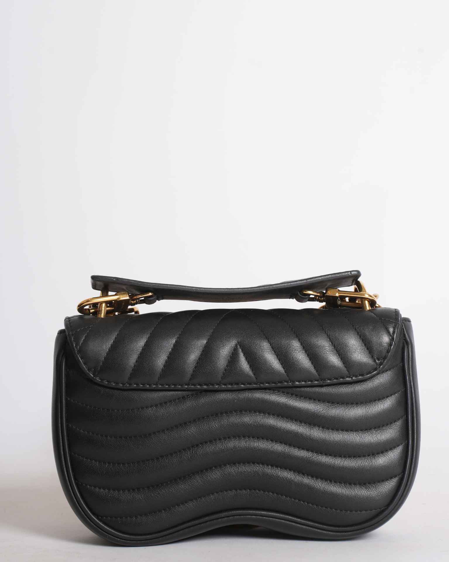 Louis Vuitton Black Leather New Wave Chain PM Bag