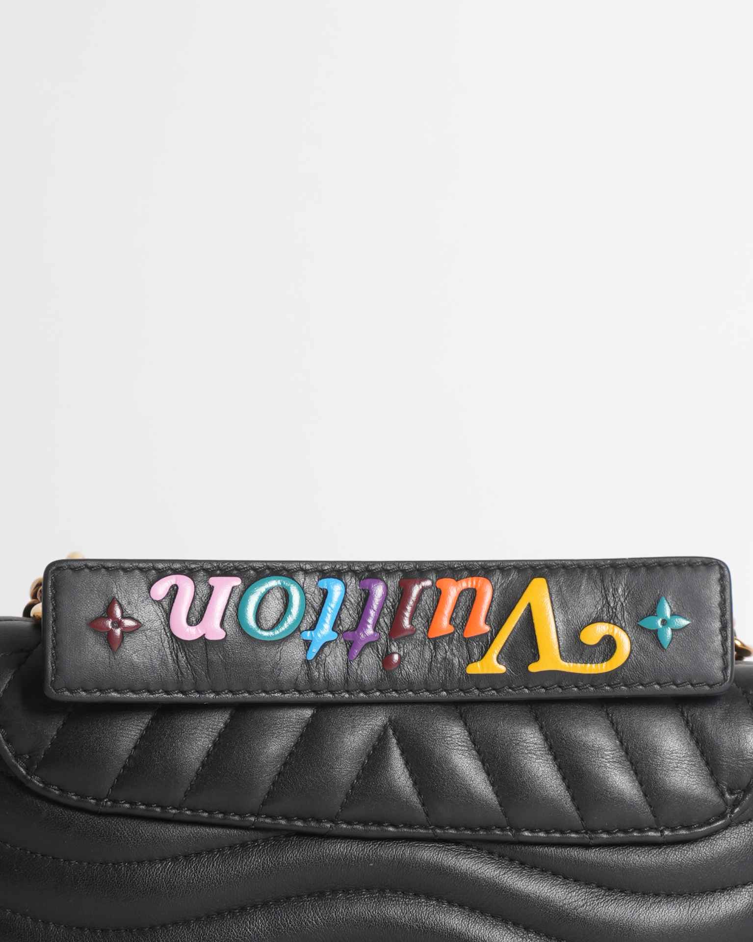 Louis Vuitton Black Leather New Wave Chain PM Bag