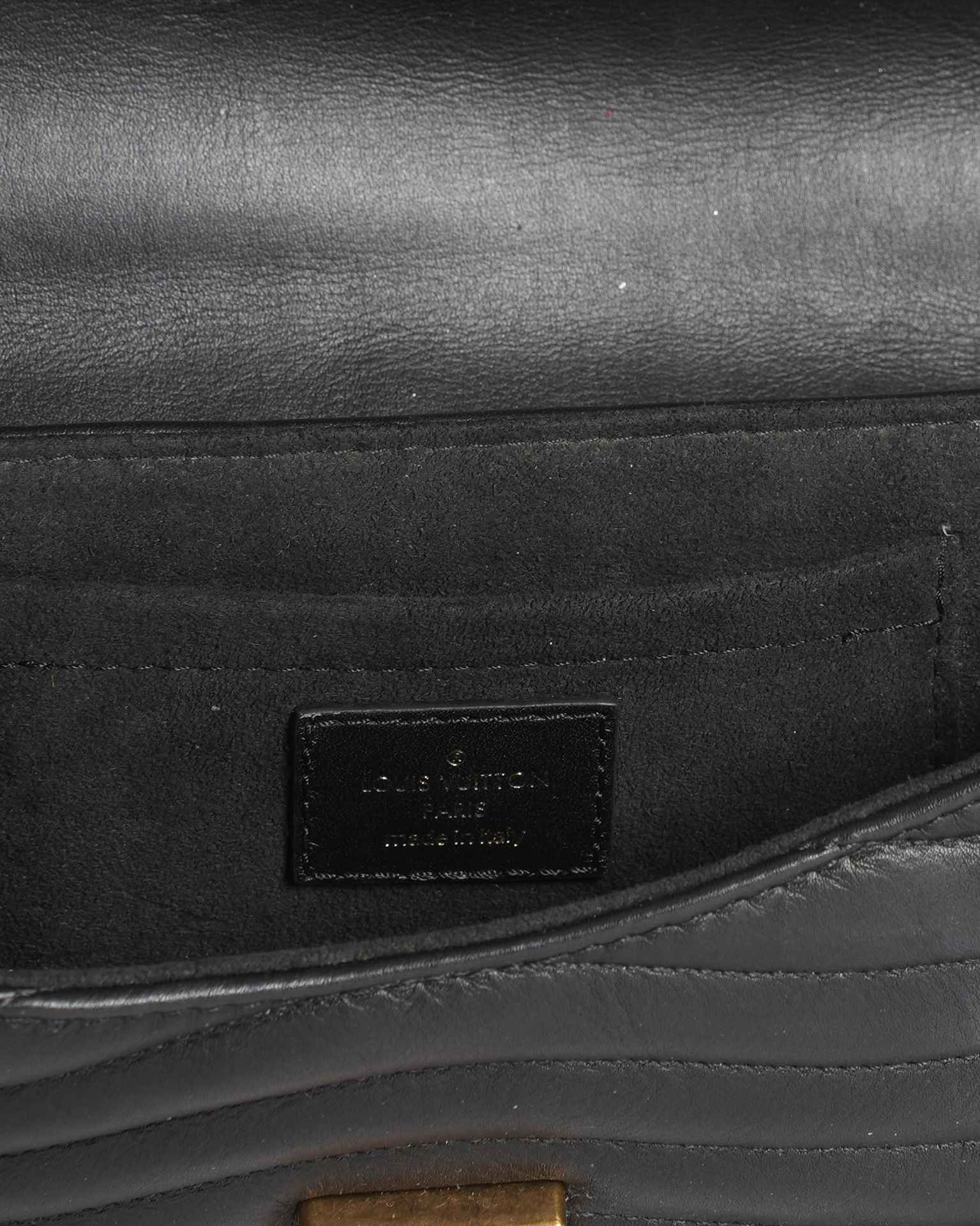 Louis Vuitton Black Leather New Wave Chain PM Bag