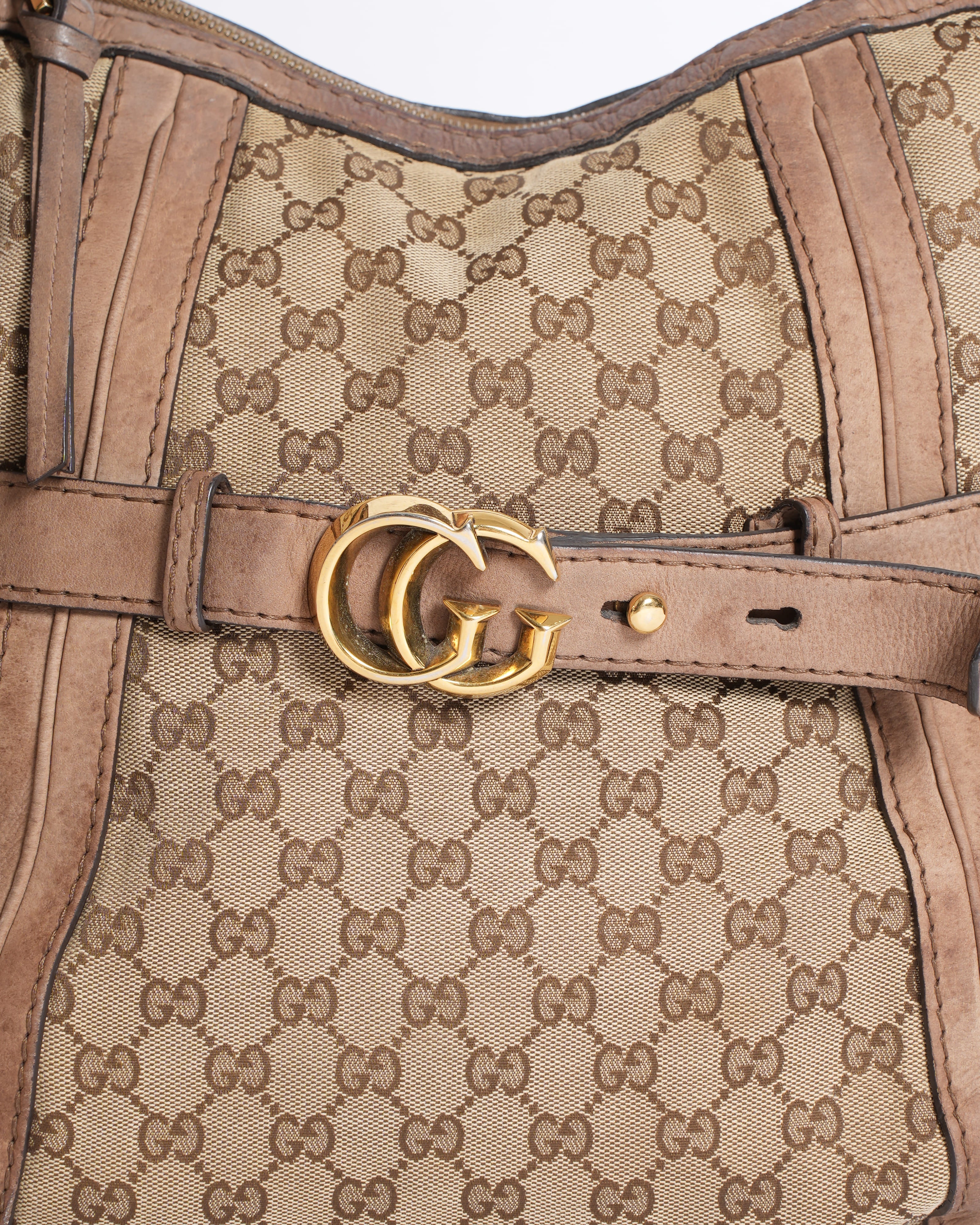 Gucci Canvas Small Running GG Hobo Bag