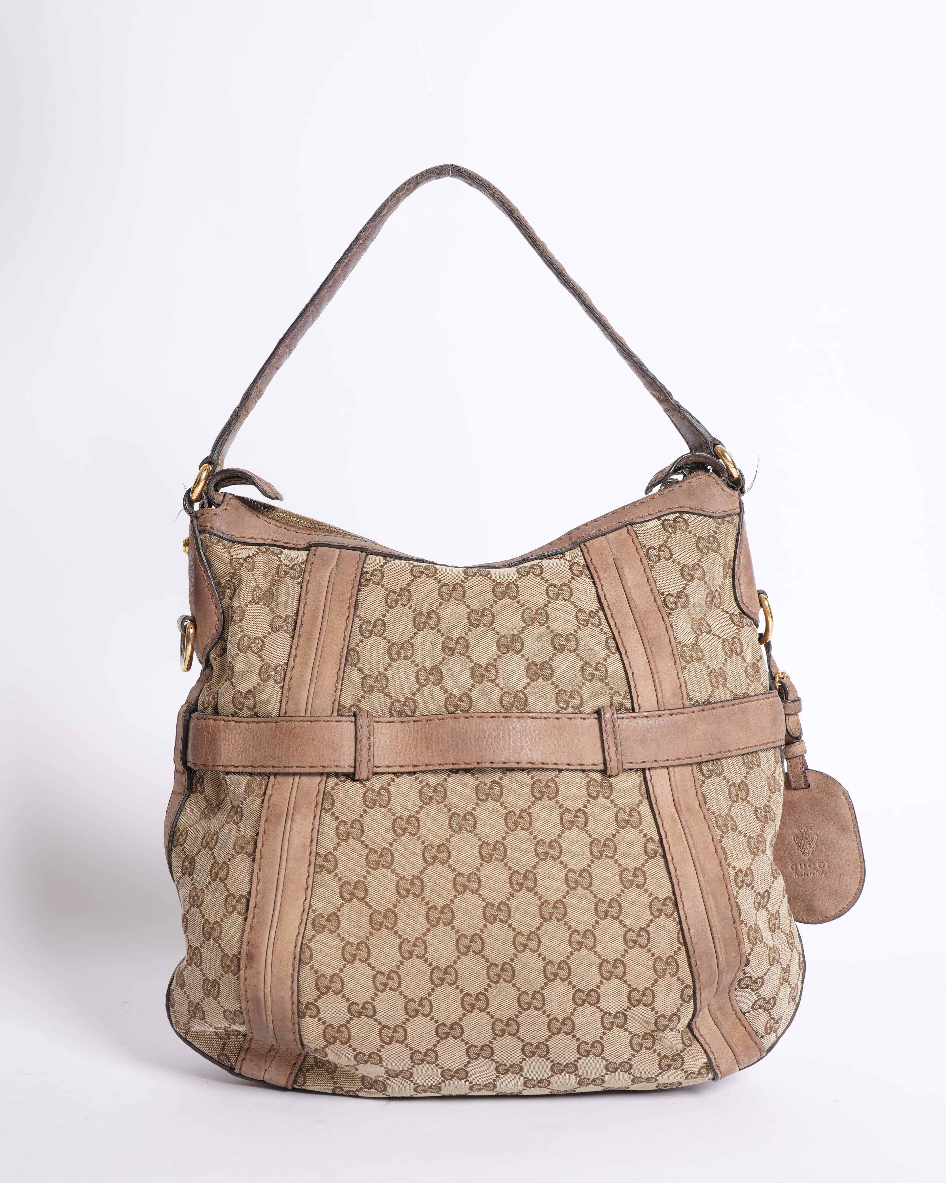 Gucci Canvas Small Running GG Hobo Bag