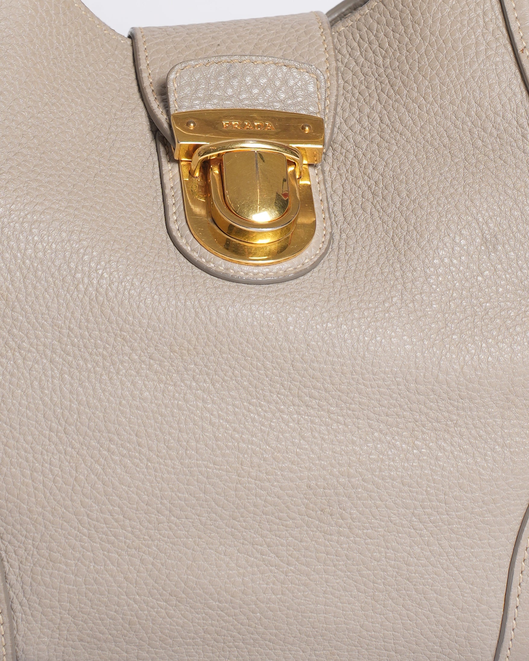 Prada Tracolla Camel Leather Shoulder Bag