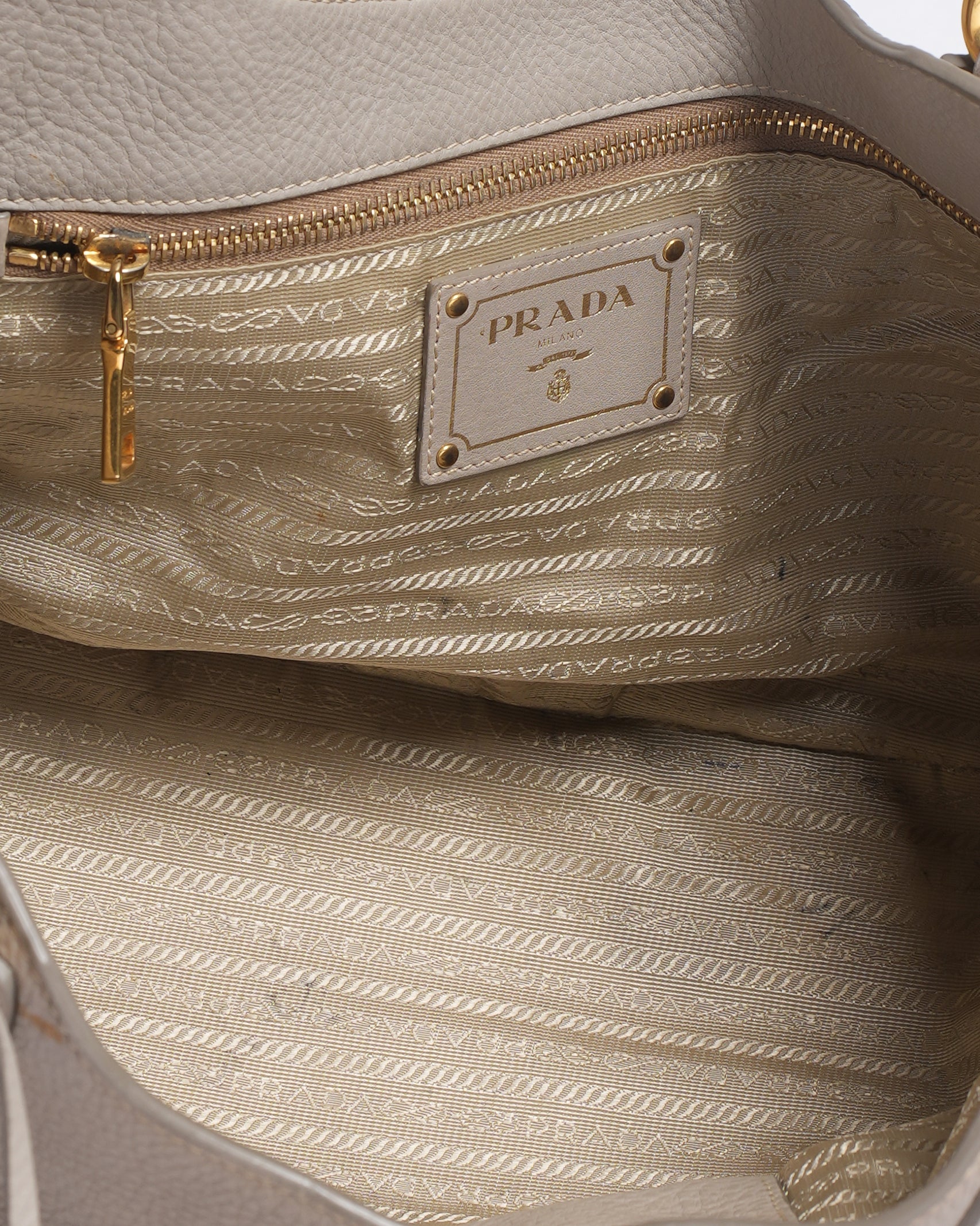Prada Tracolla Camel Leather Shoulder Bag