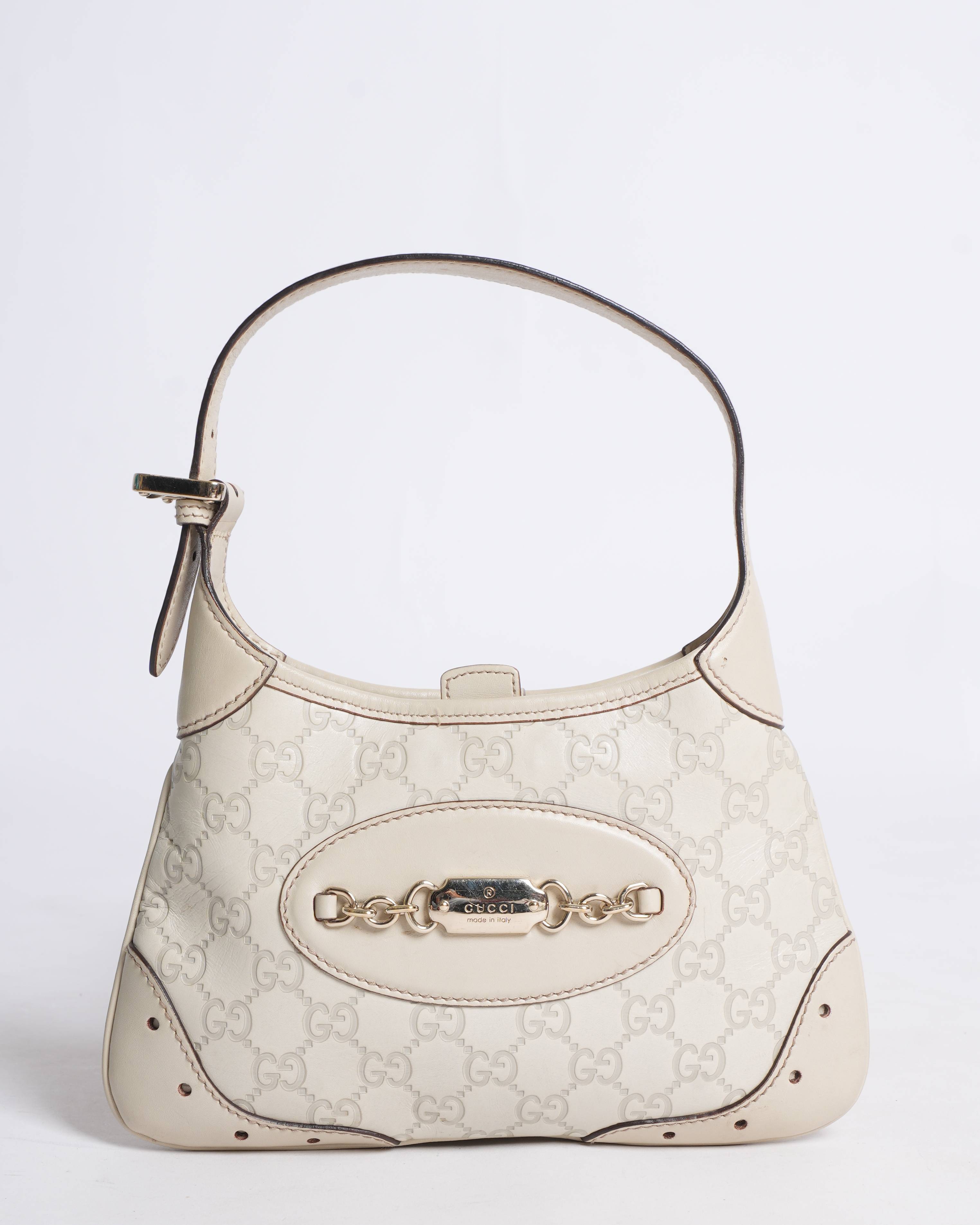 Gucci Beige guccisima punch hobo bag