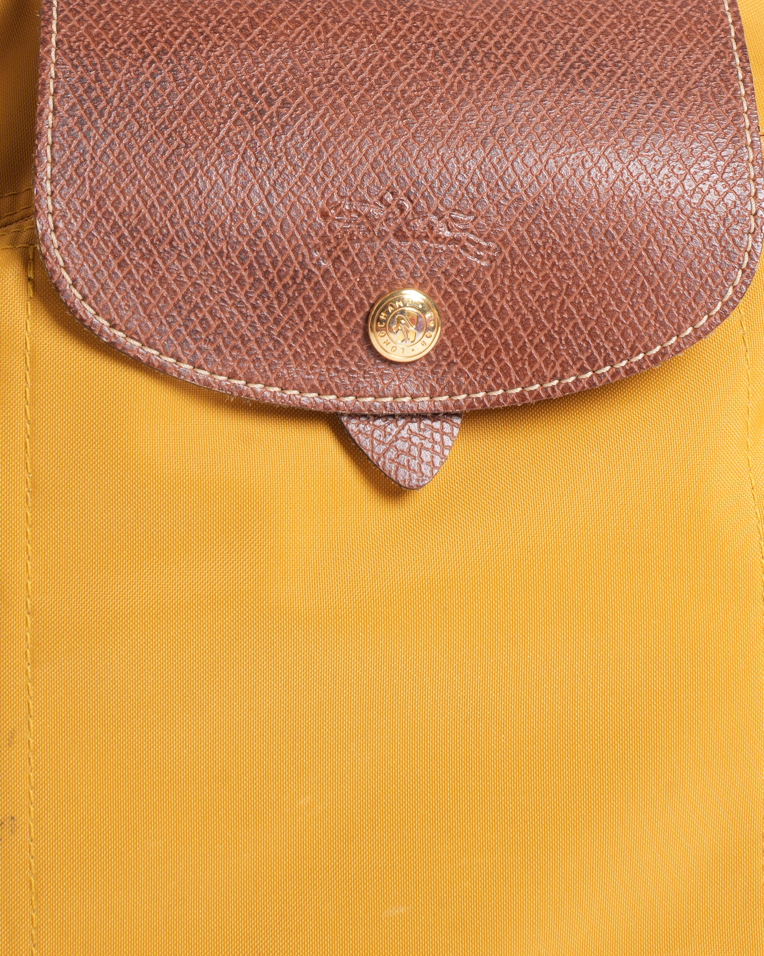 Longchamp Yellow Nylon Backpack