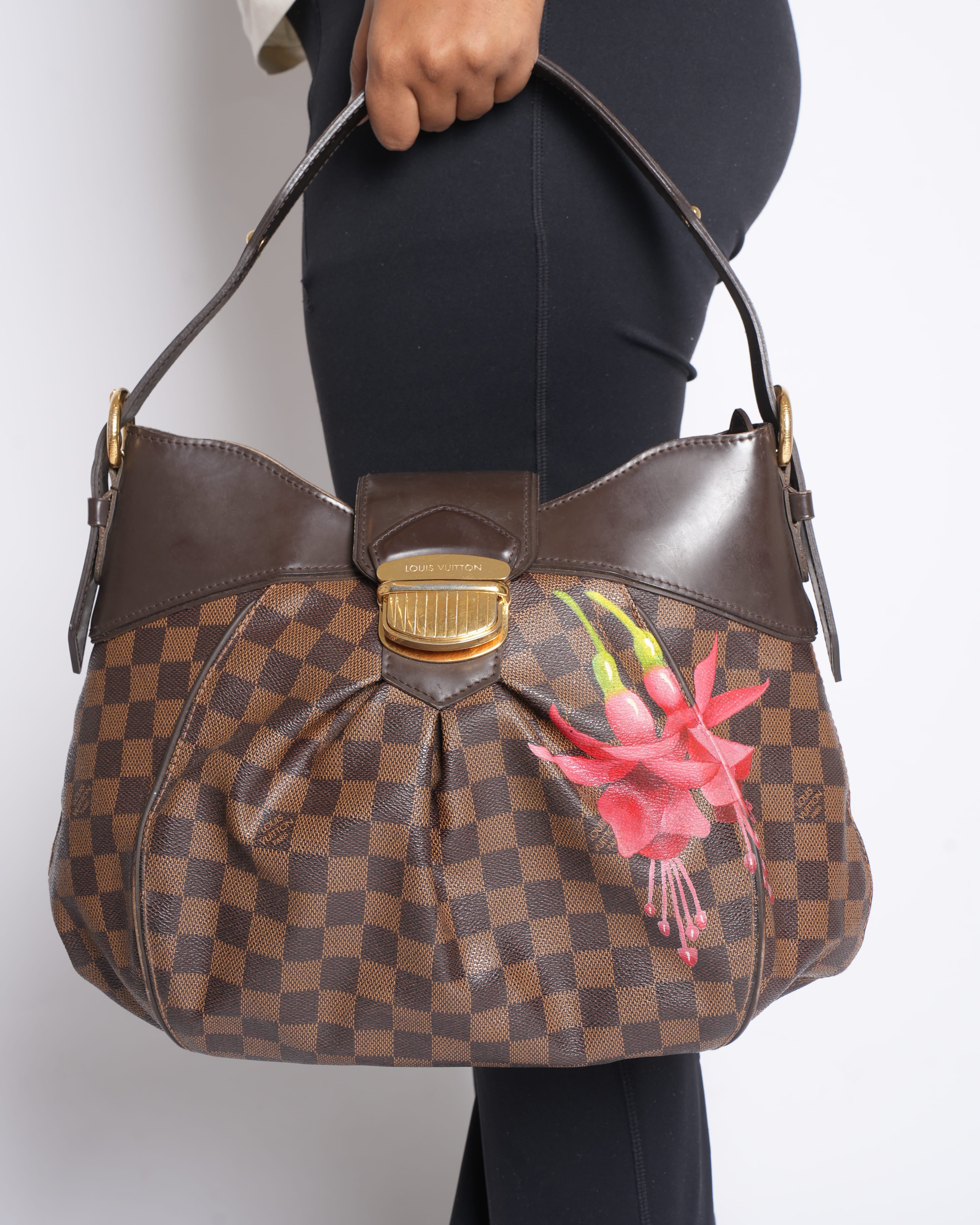 Louis Vuitton Damier Ebene Canvas Sistina MM Bag