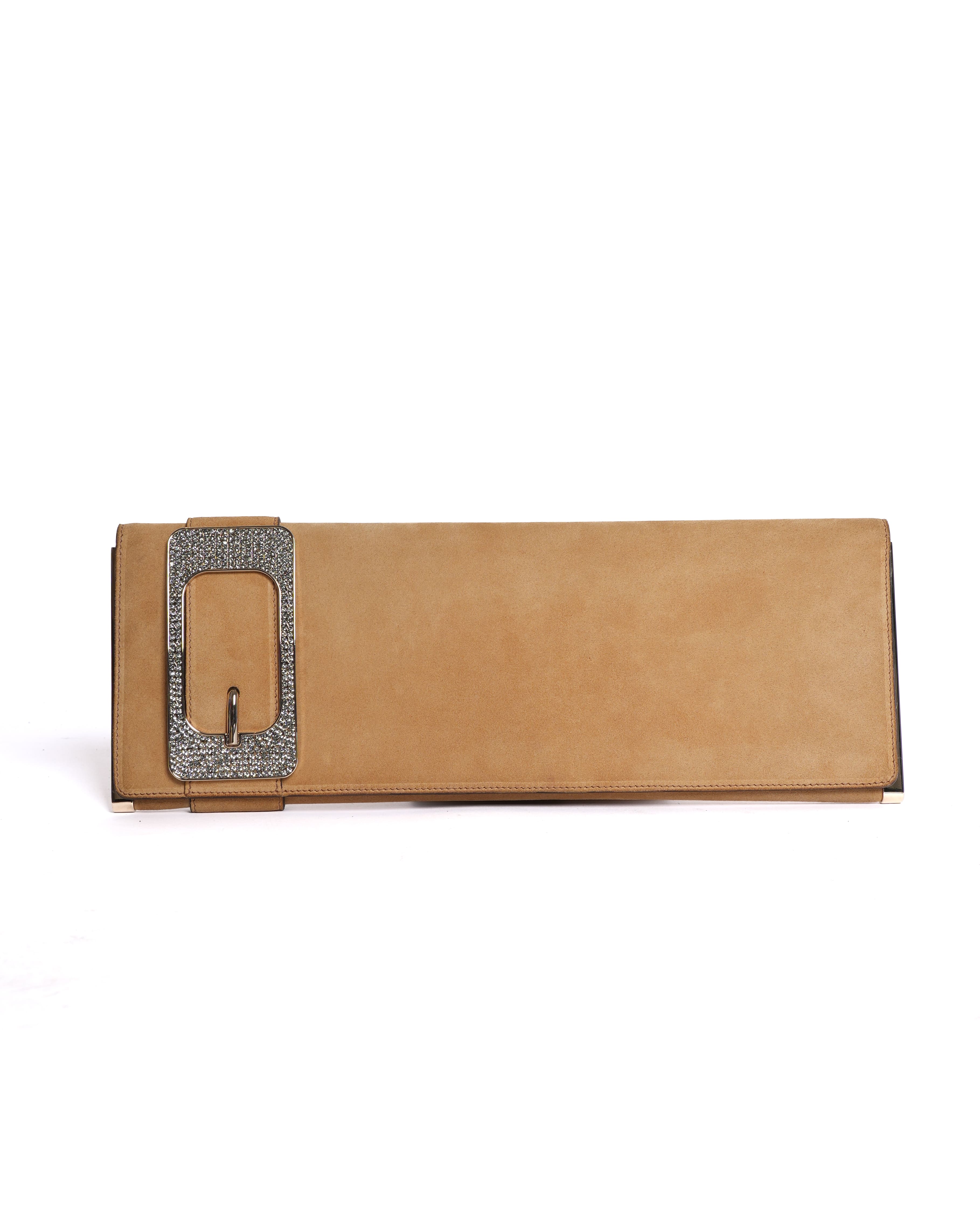 Gucci Romy Suede Clutch Bag