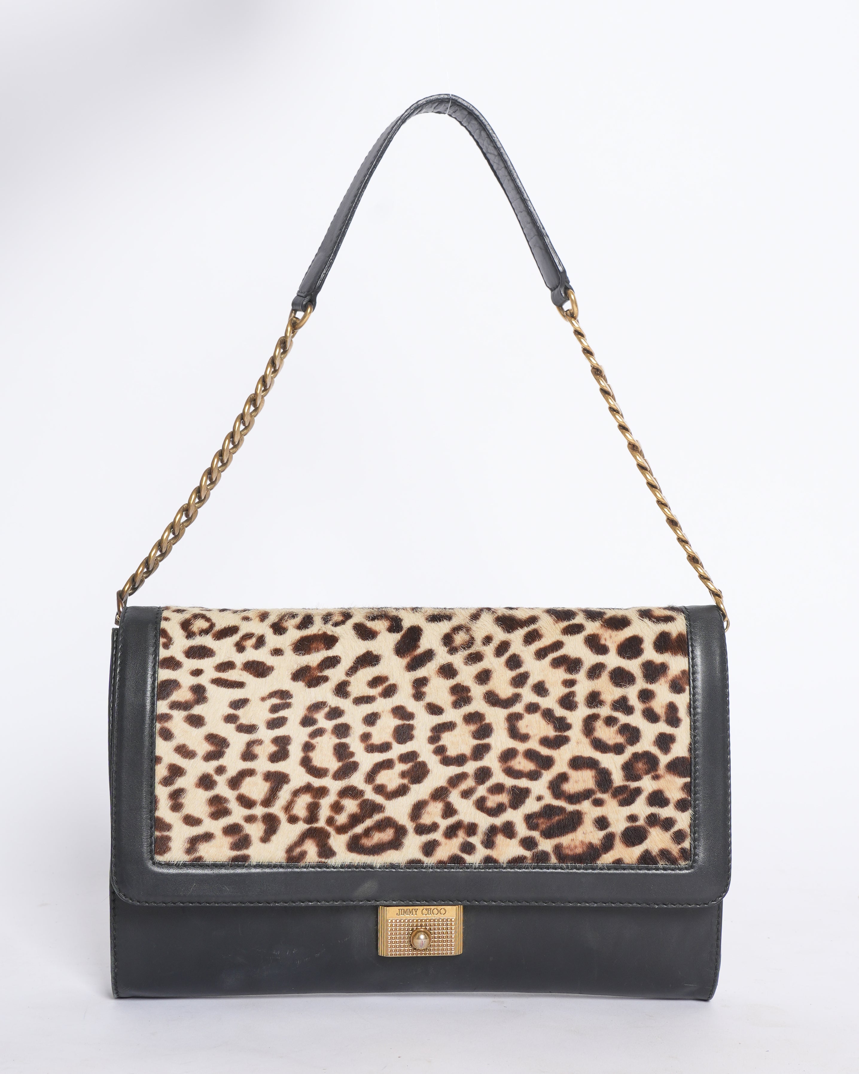 Jimmy choo leopard print shoulder bag