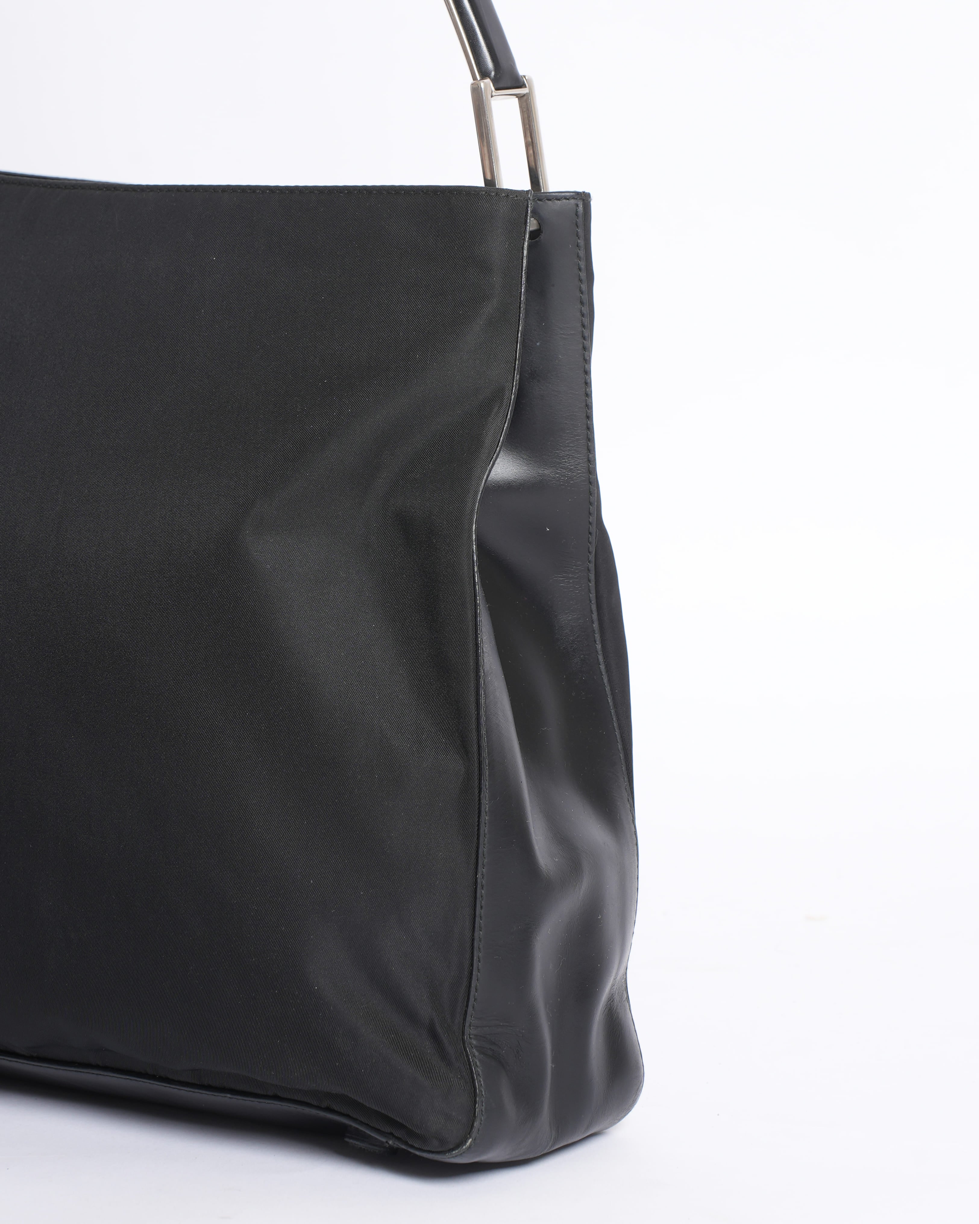 Prada Nylon Shoulder Bag in Black