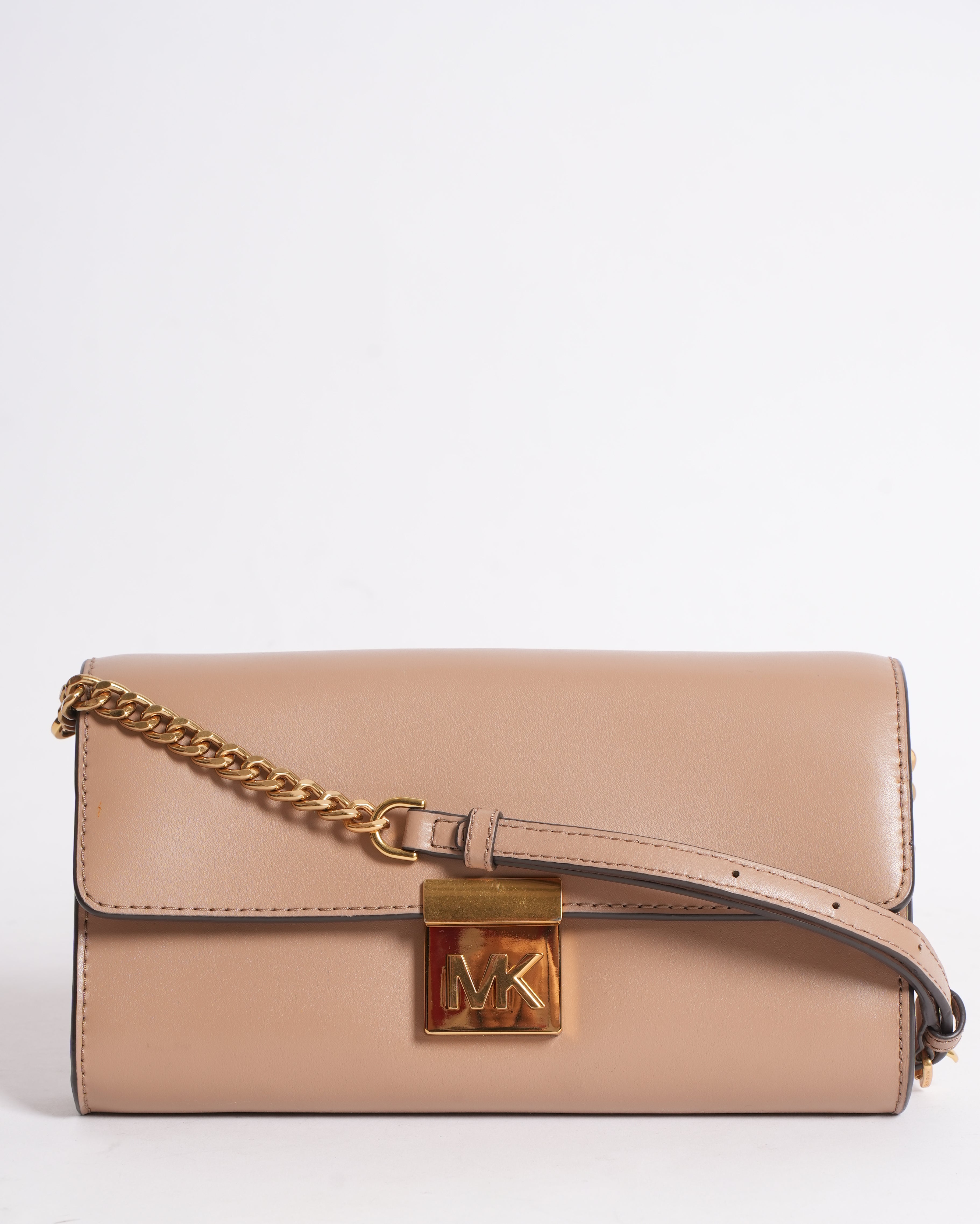 New Michael Kors Wallet On Chain In Beige