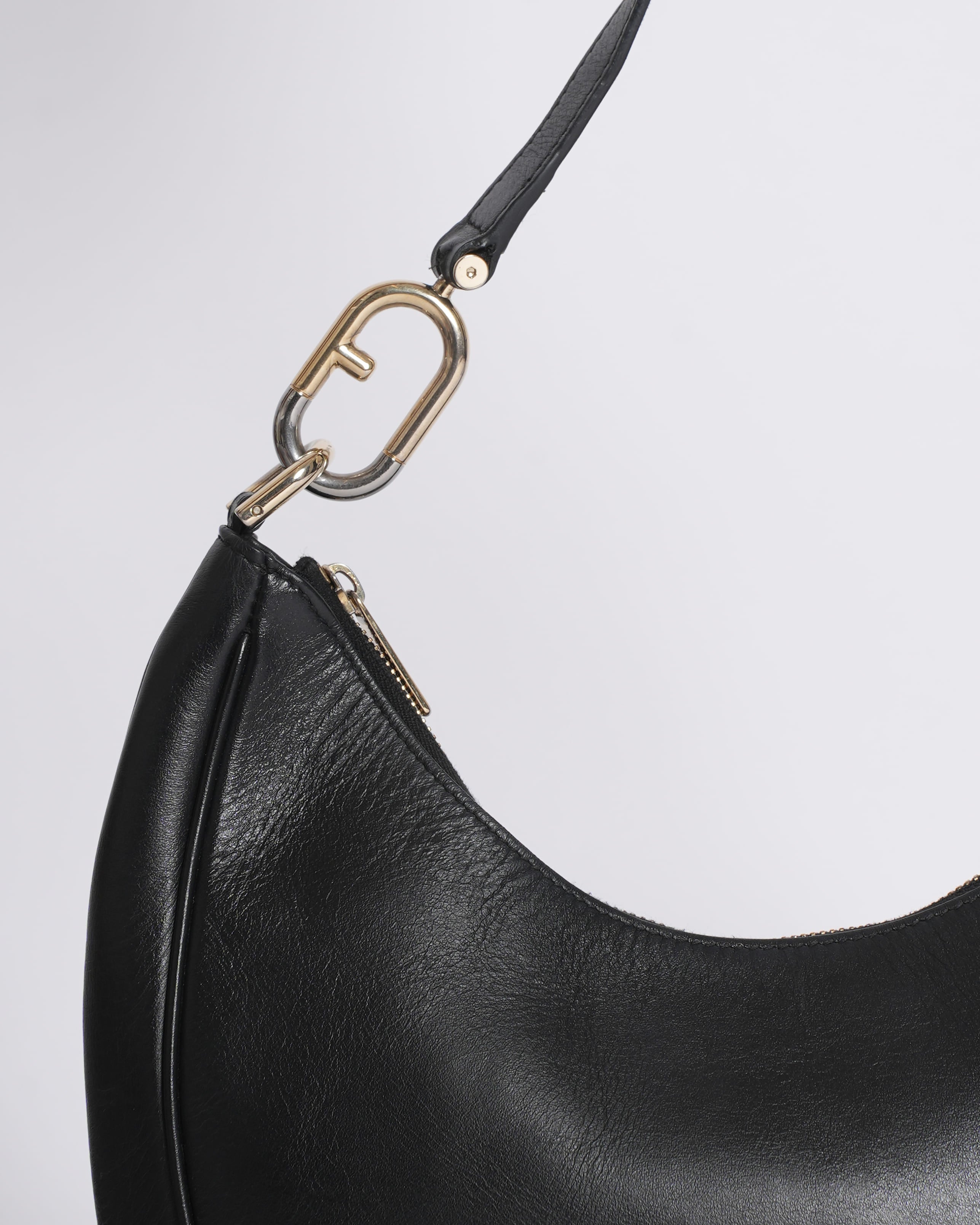 Furla Halfmoon Shoulder Bag in Black