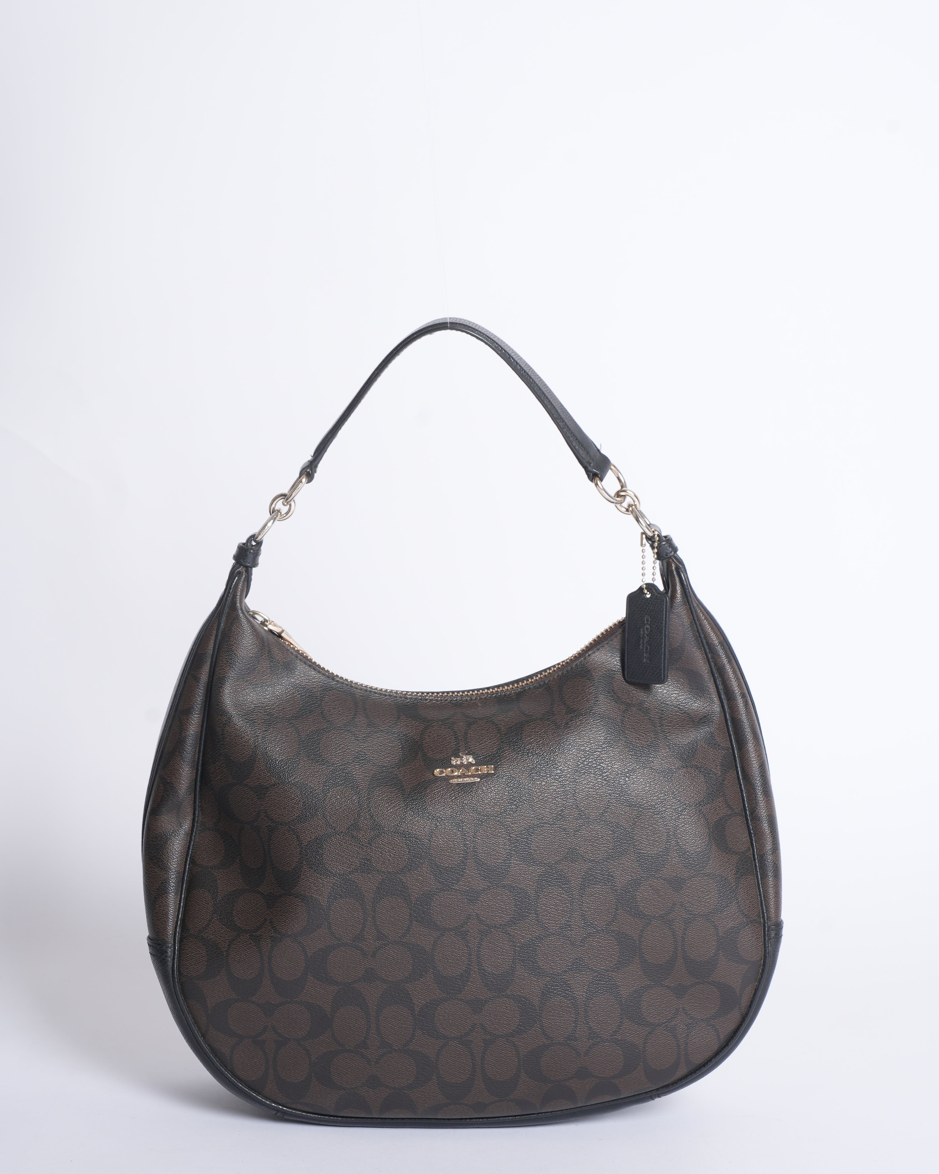 Coach Monogram Hobo Bag In Brown