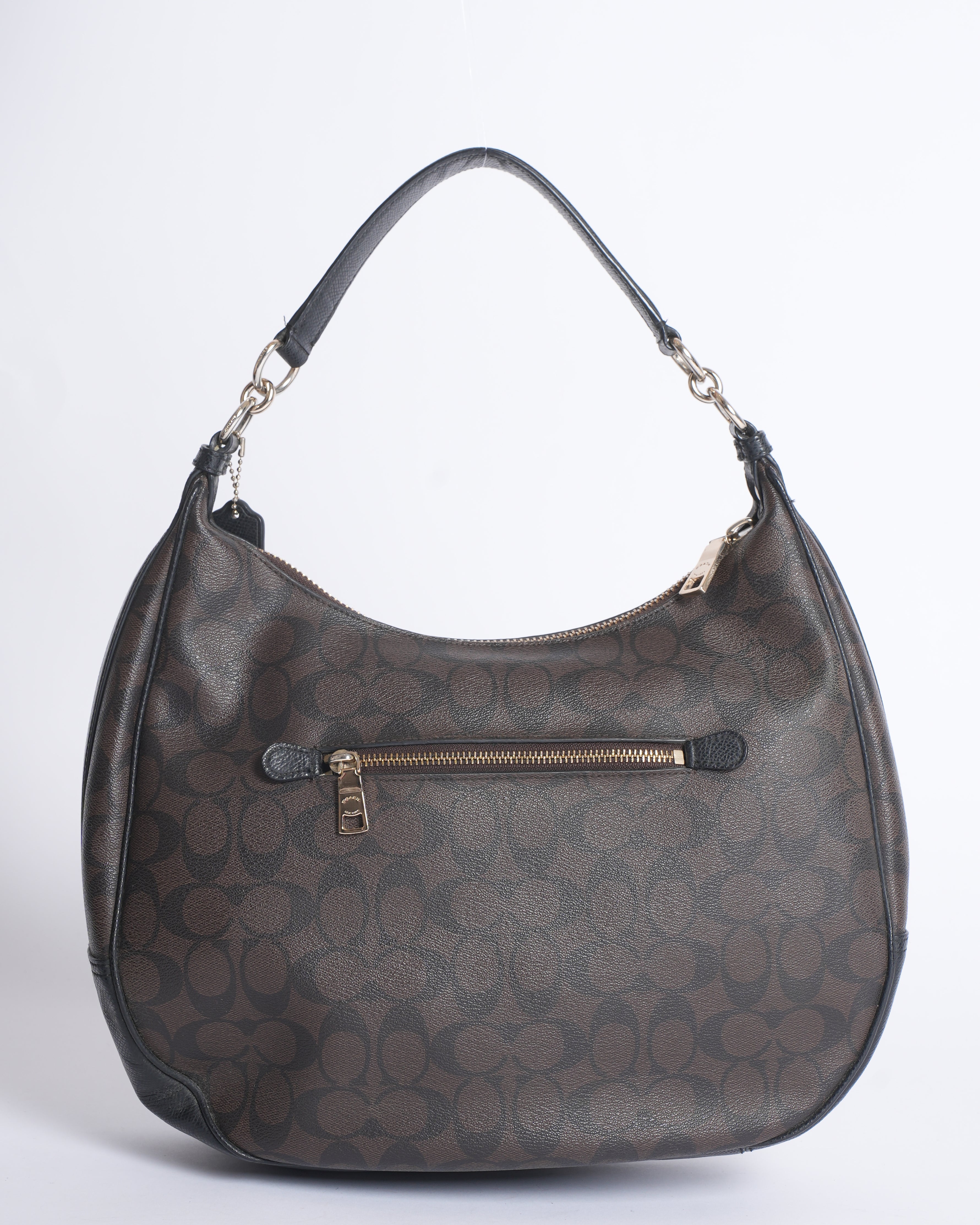 Coach Monogram Hobo Bag In Brown