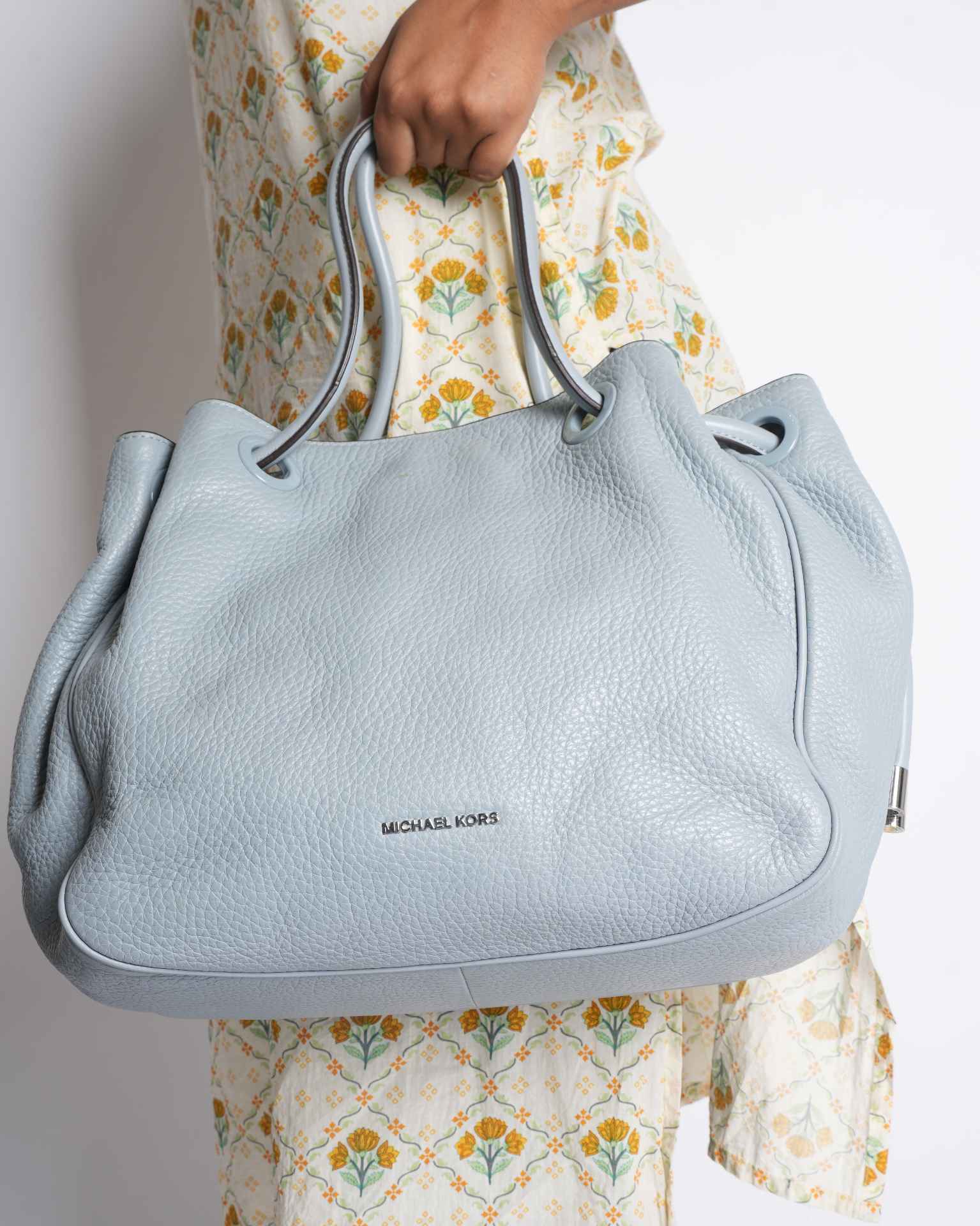 Michael Kors dusty blue shoulder bag