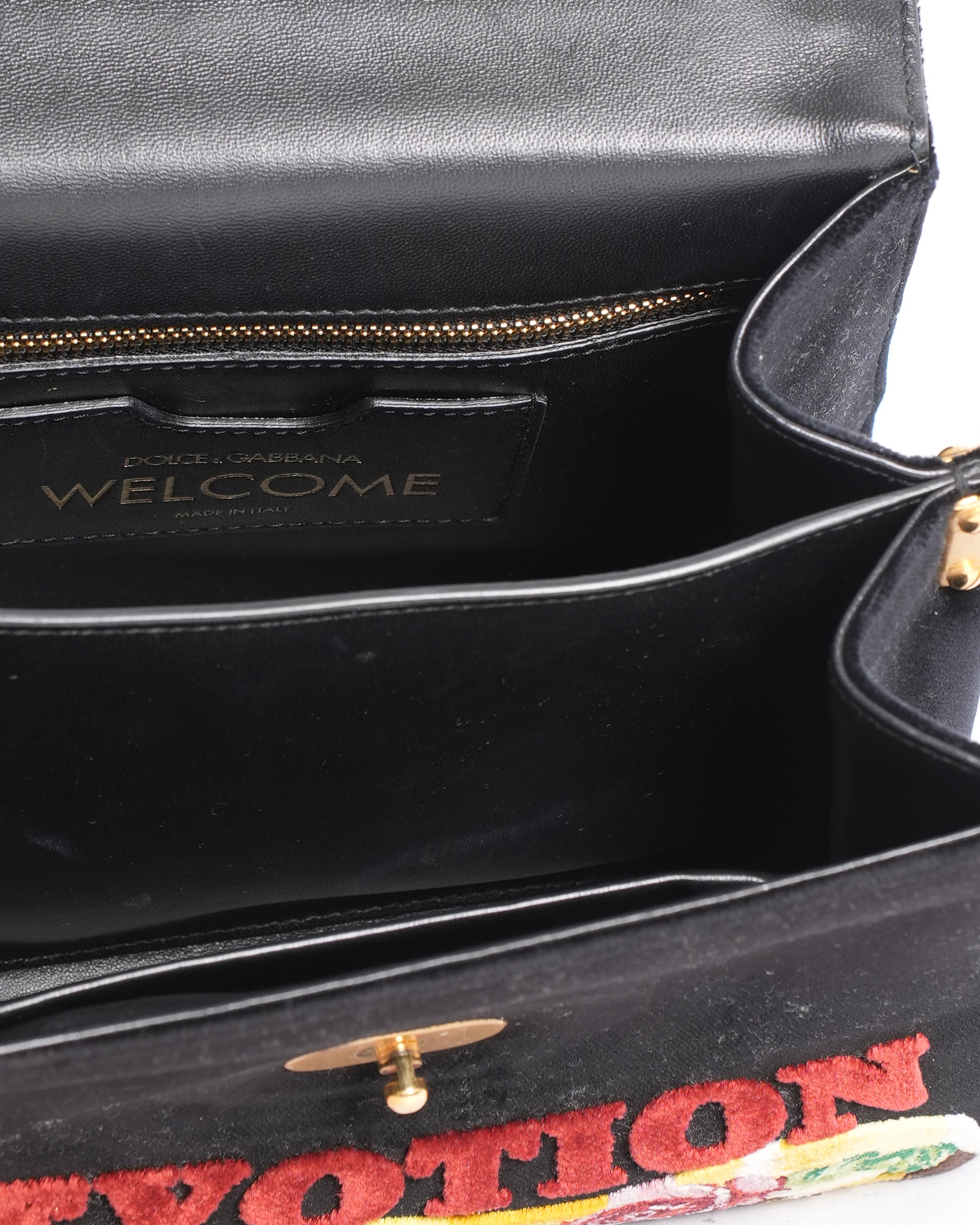 Dolce & Gabbana Velvet Top Handle Bag