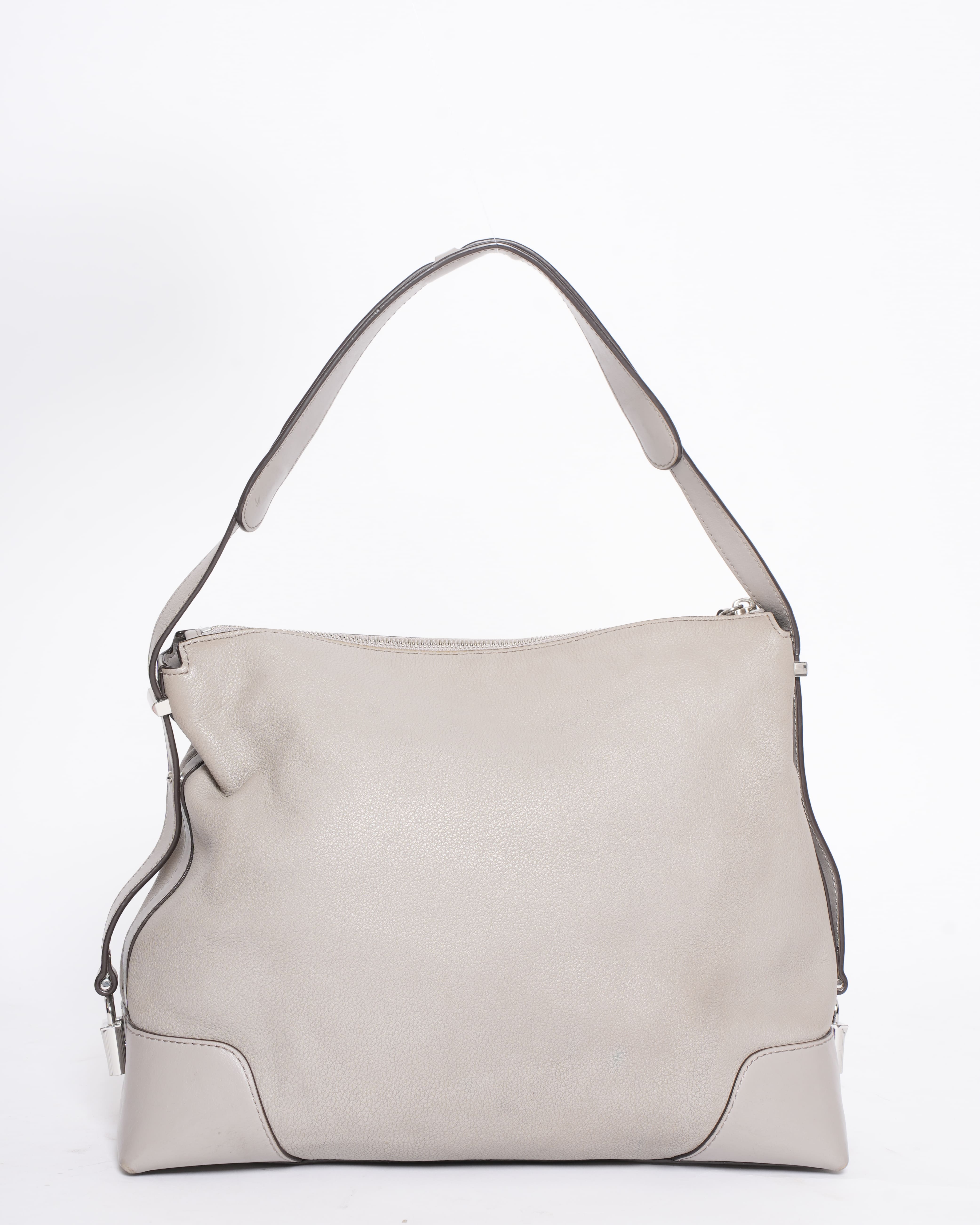 Michael Kors Grey Leather Shoulder Bag