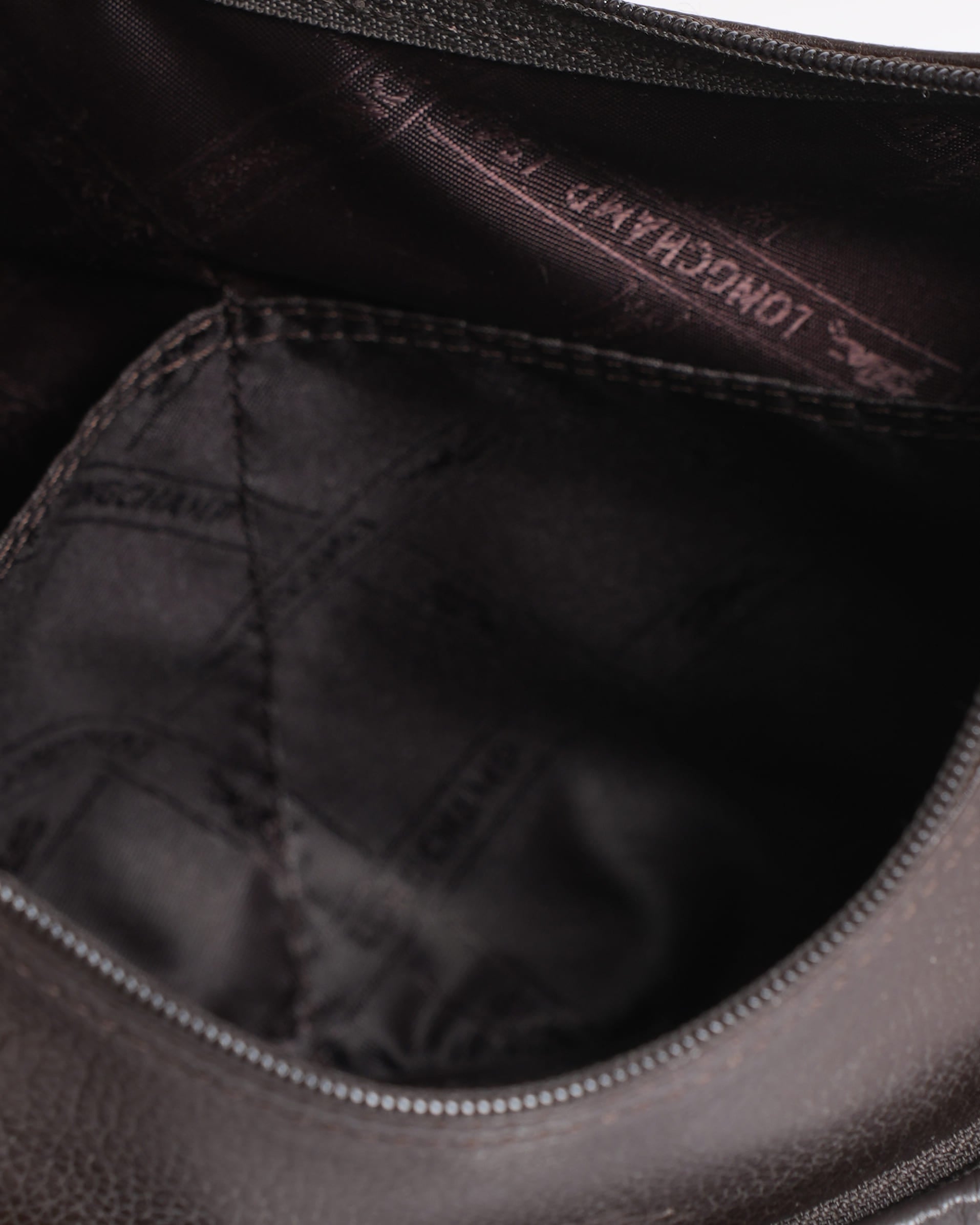 New Longchamp brown leather shoulder bag
