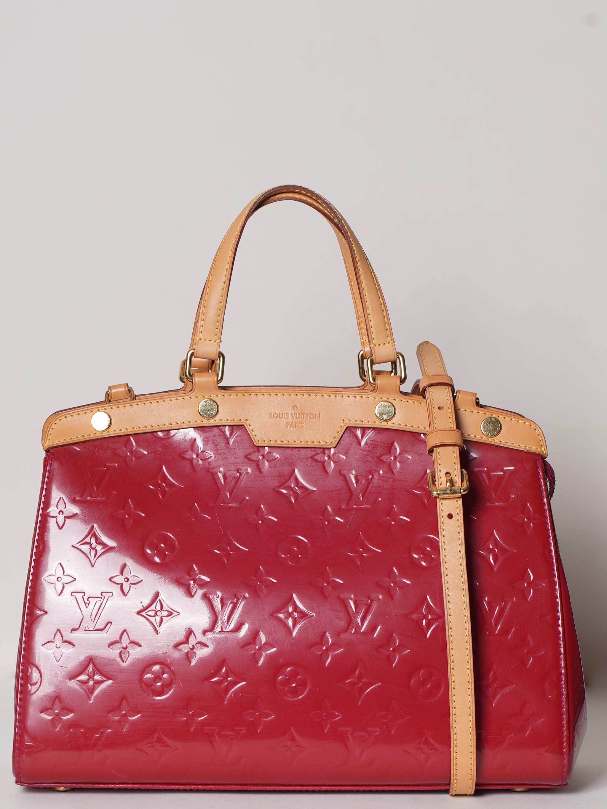 Louis Vuitton Red Patent Monogram Vernis Brea MM Bag