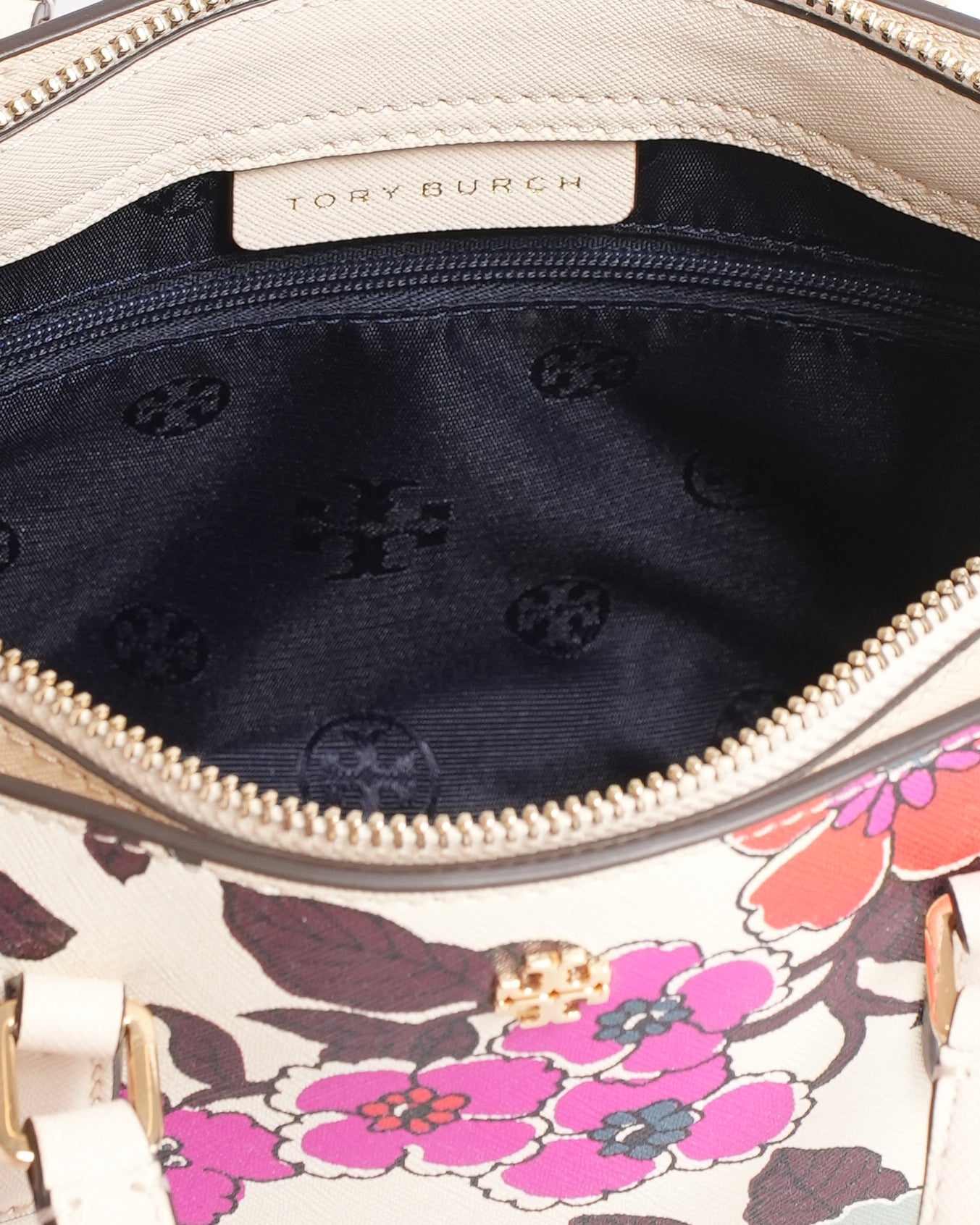 New Tory Burch Emerson Printed Mini Top Zip Tote Bag