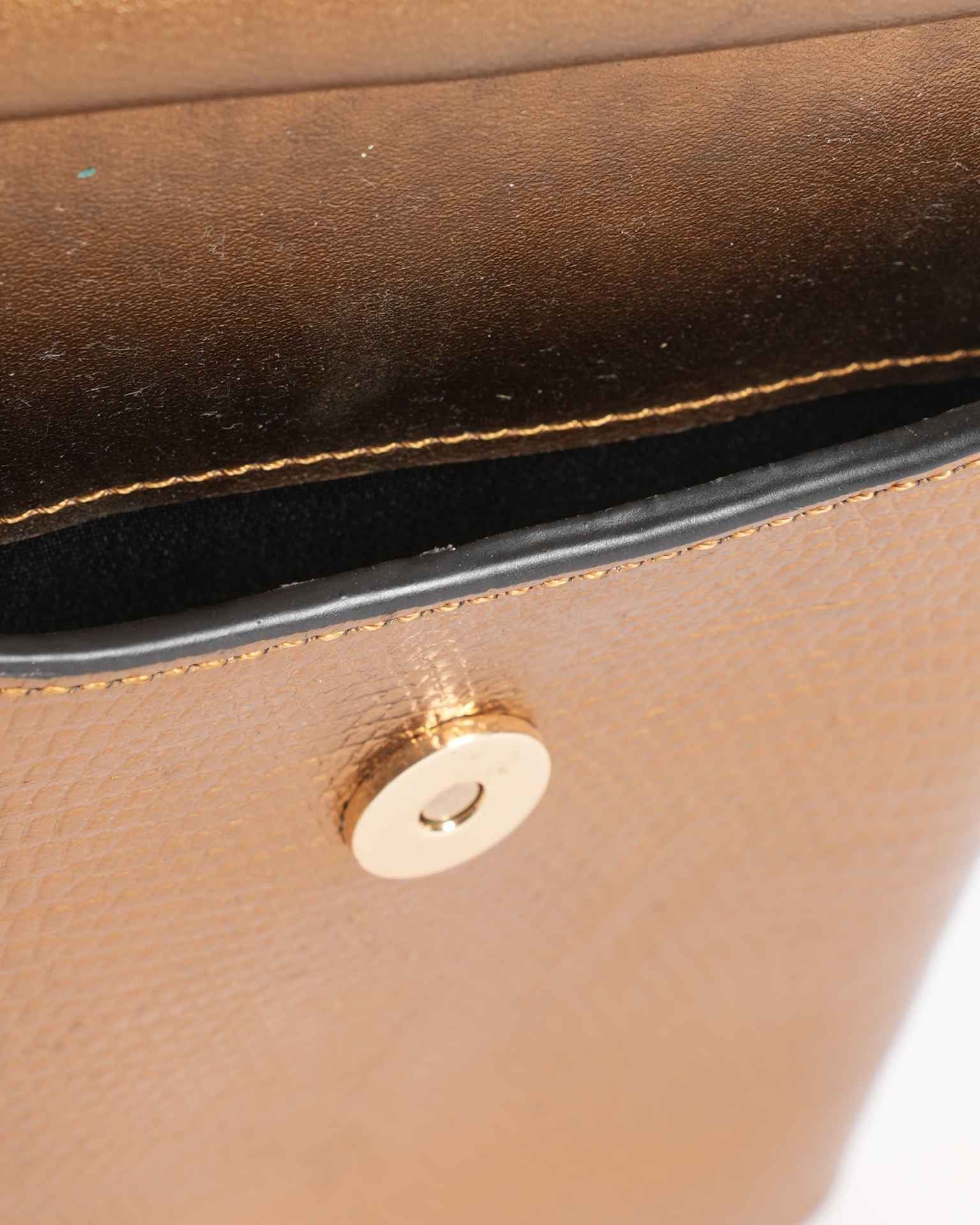 Ralph Lauren Gold Animal-Embossed Phone Sling Crossbody