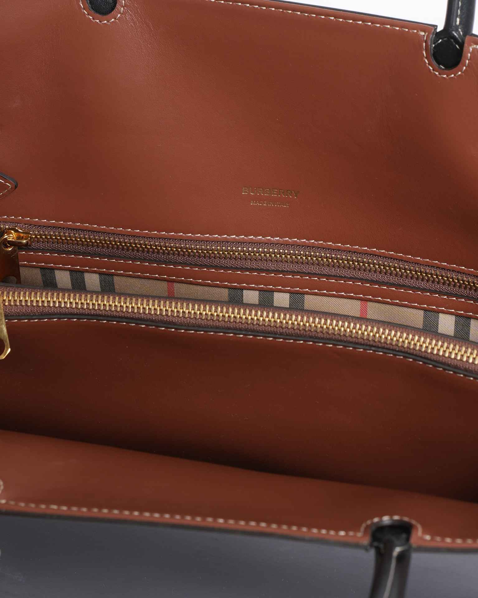 New Burberry House Check Title Top Handle Bag
