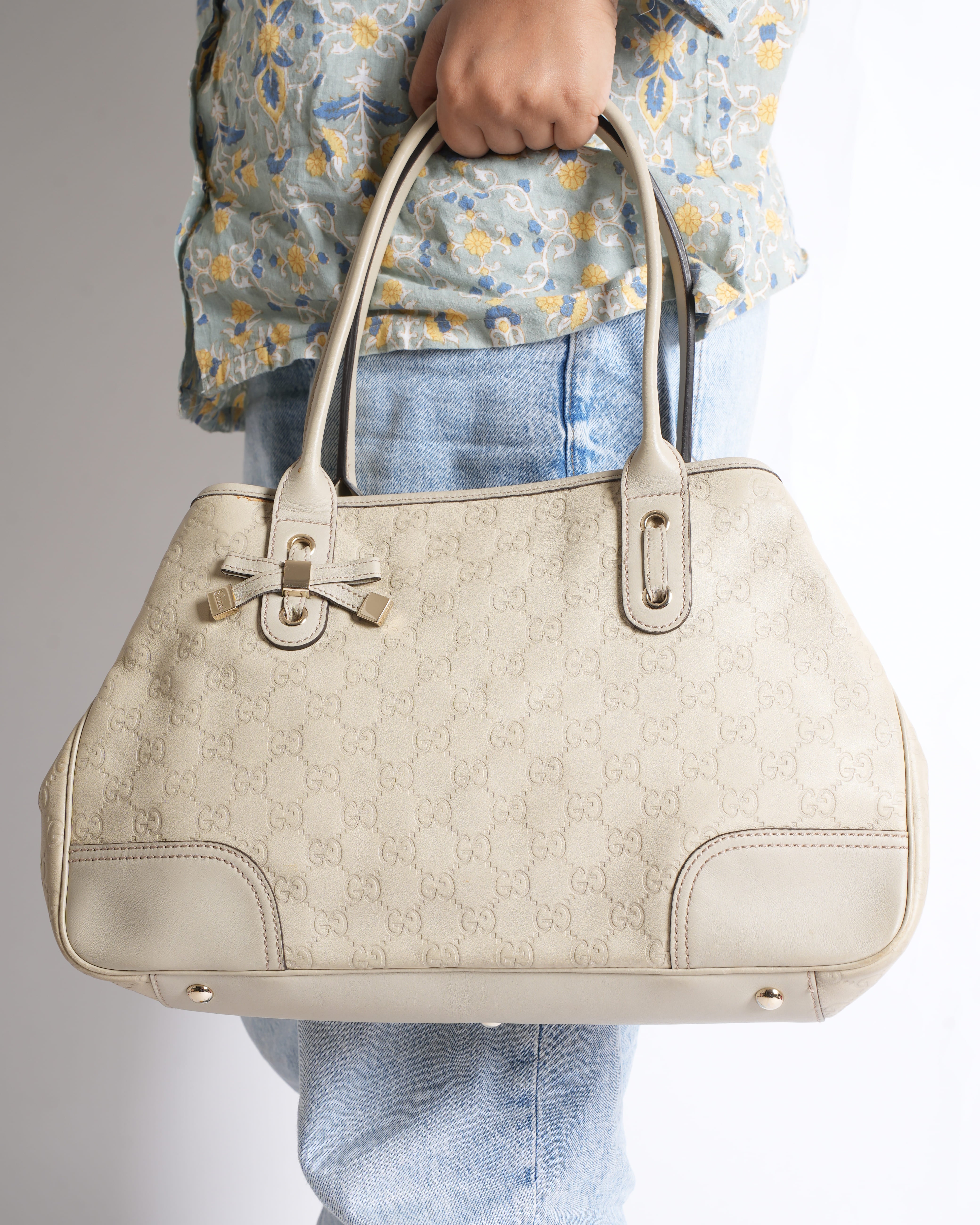 Gucci Guccisima princy leather tote bag