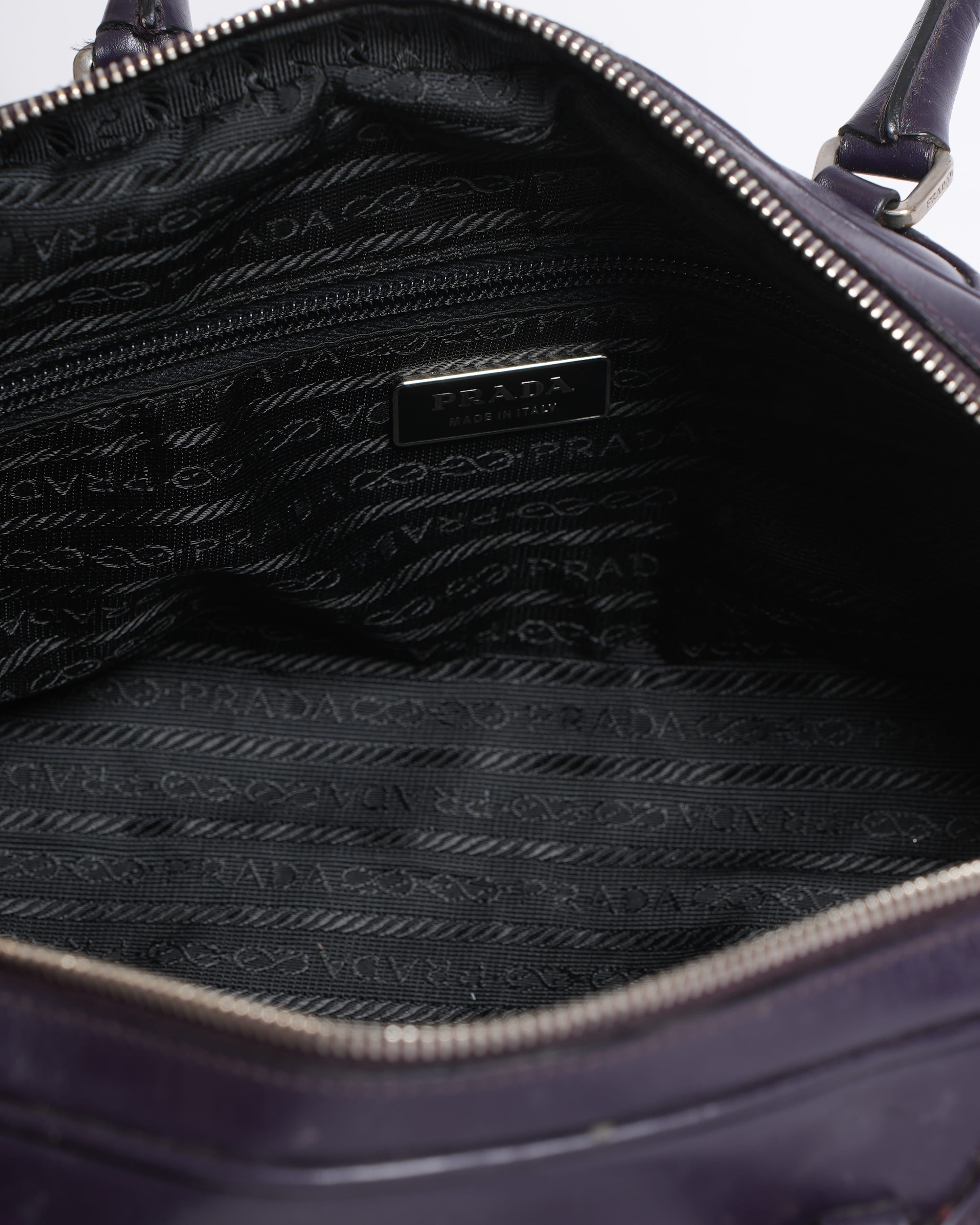 Prada logo tessuto nylon mini boston bag
