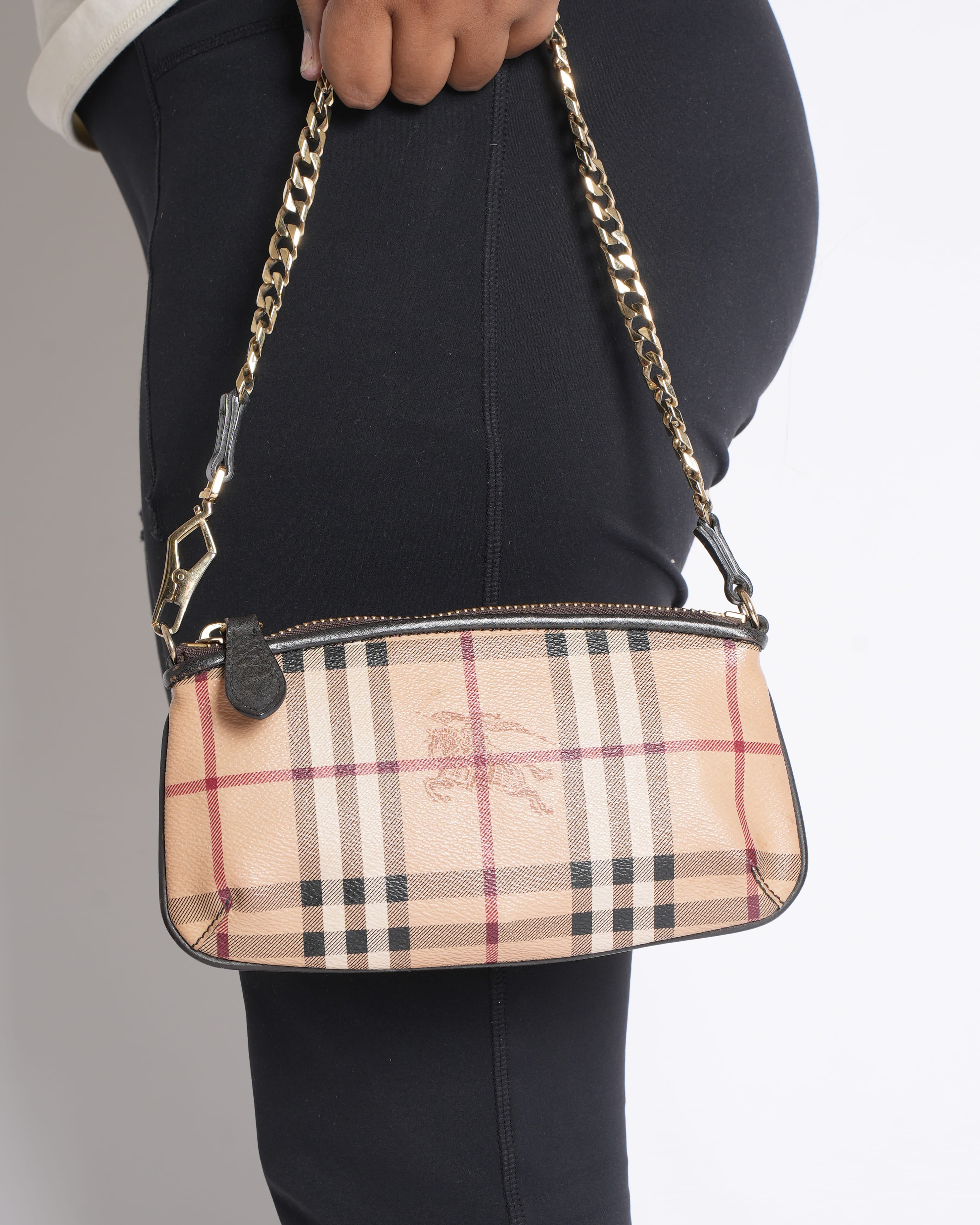 Burberry Haymarket Check Clara Pochette Bag