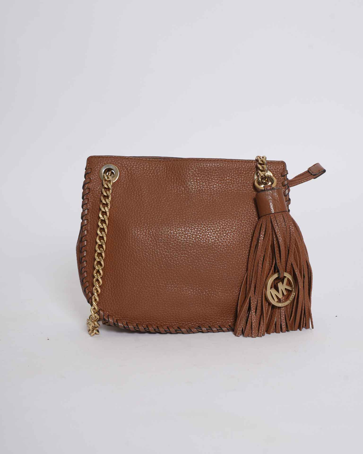 Michael Kors brown crossbody with fringe detail