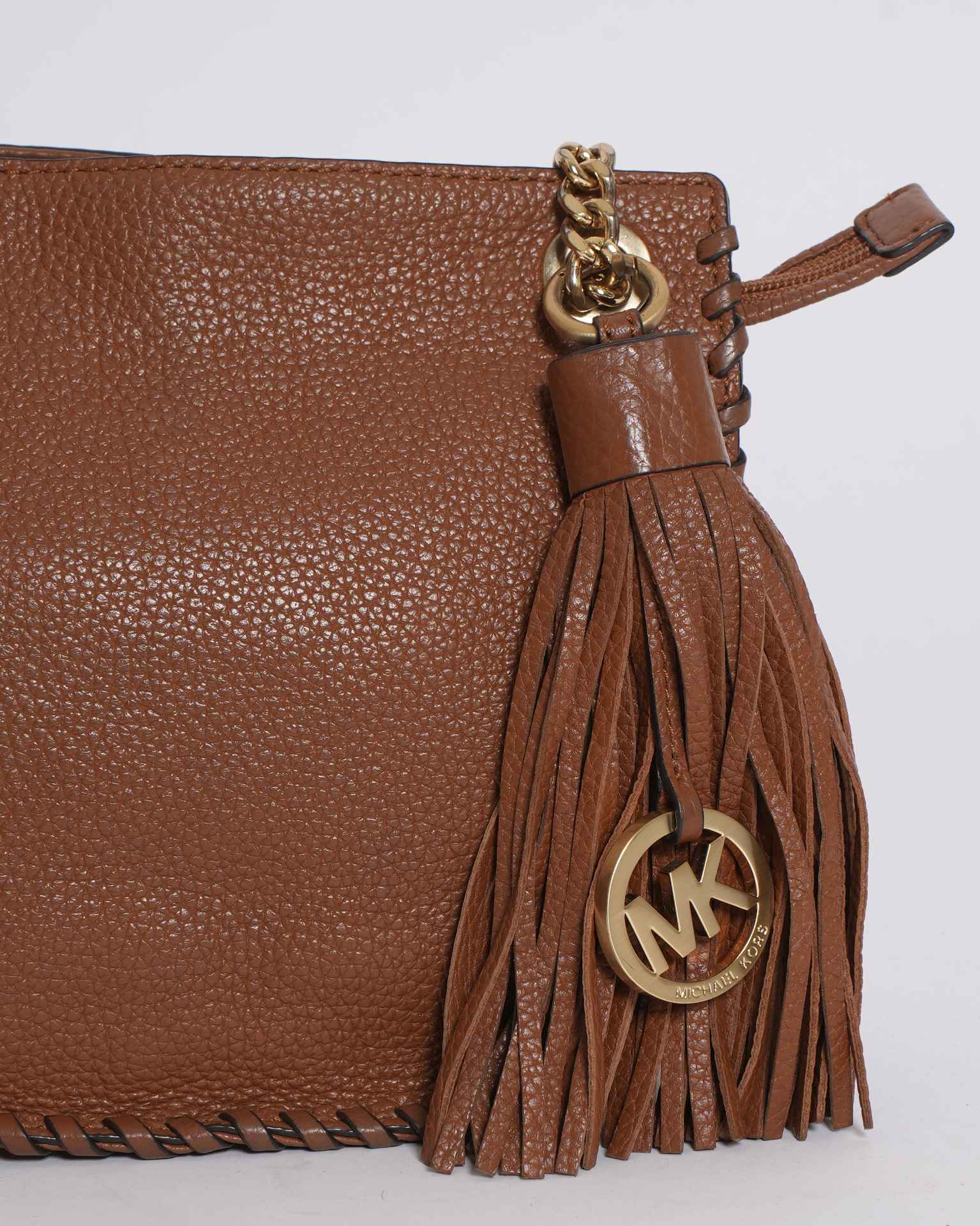 Michael Kors brown crossbody with fringe detail