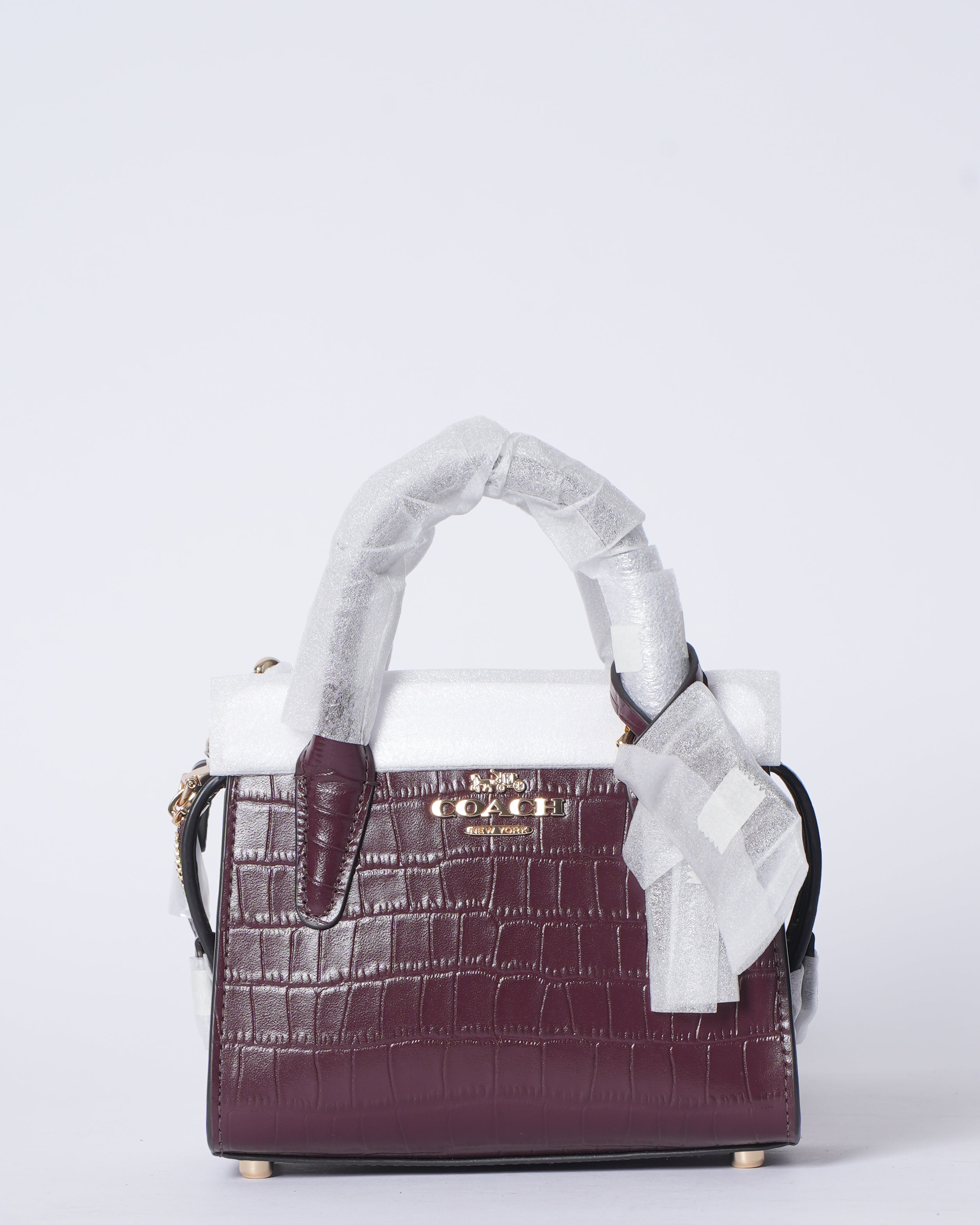New Coach Croc Embossed Mini Crossbody