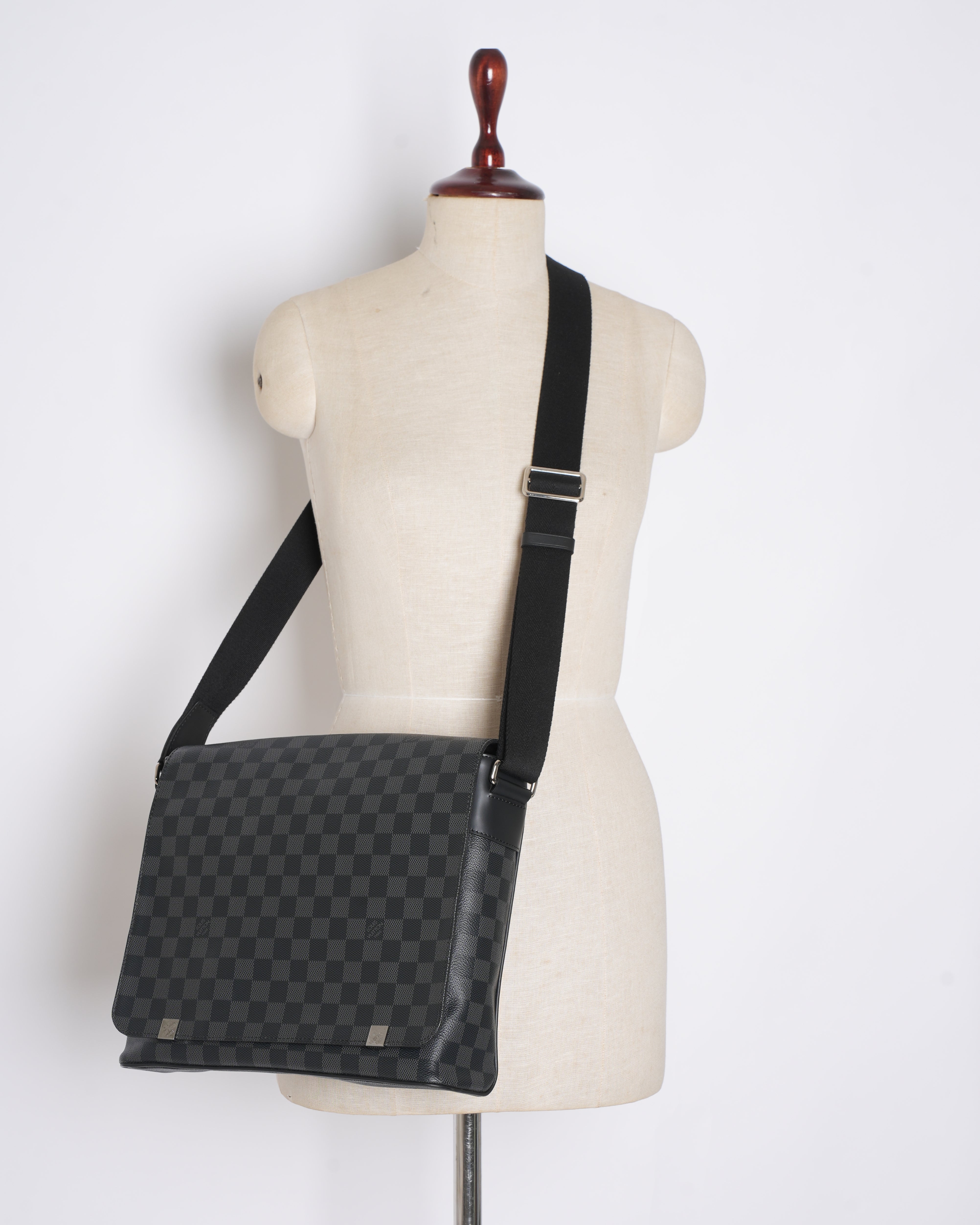 New Louis Vuitton District Leather Messenger Bag