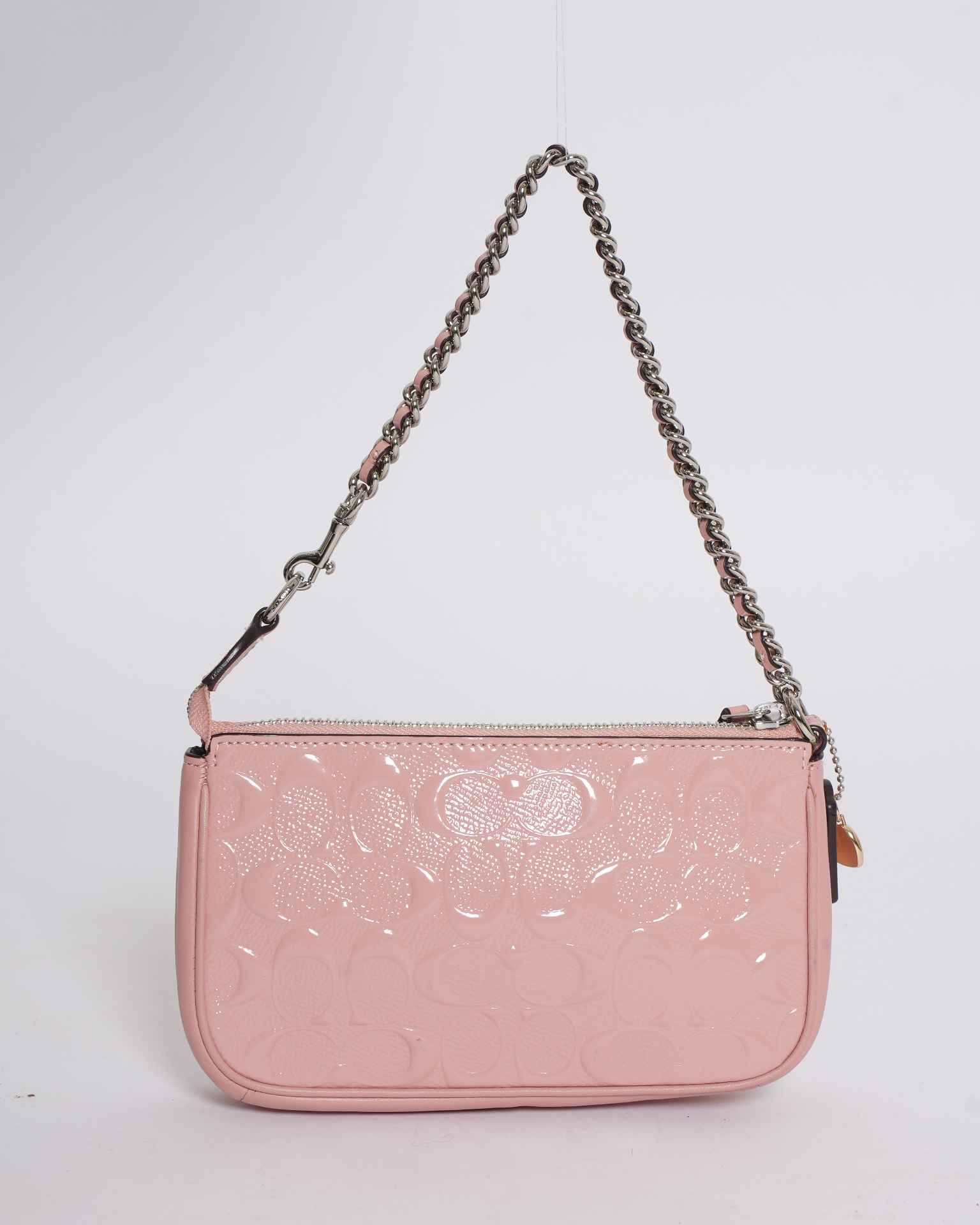 Coach Monogram Embossed Shoulder Bag